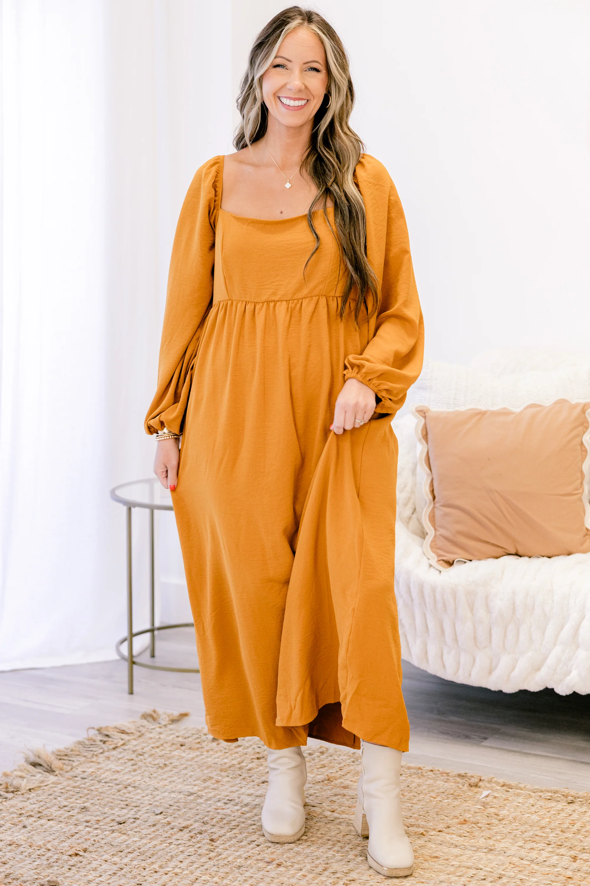 As Promised Dress, Rustic Mustard - Giverhouse