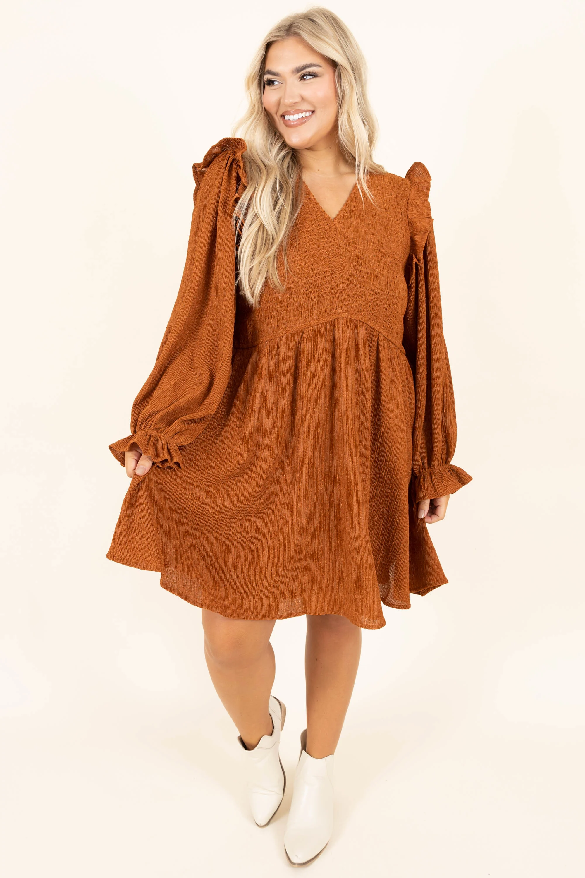 Cinnamon Girl Dress, Caramel - Giverhouse