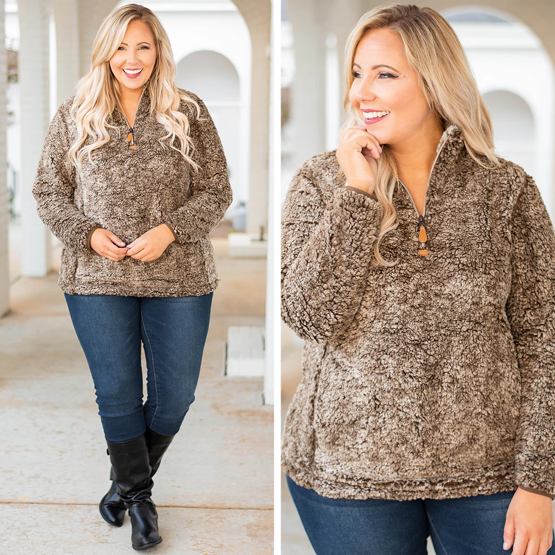 Enchanted Winter Pullover, Brown - Giverhouse