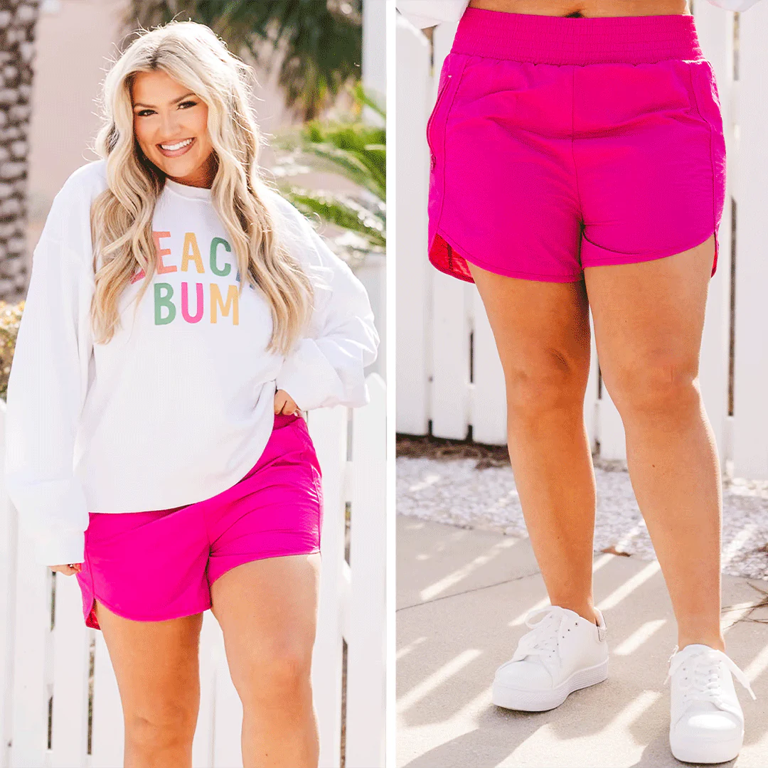 She's A Go-Getter Shorts, Magenta - Giverhouse