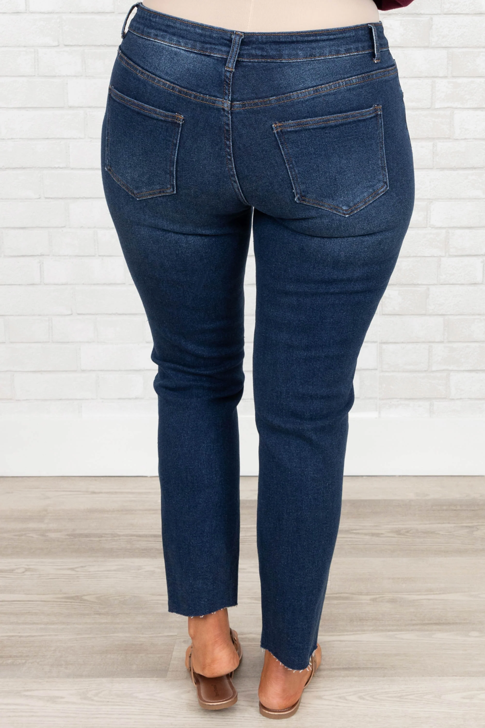 Walk That Walk Jeggings, Dark Wash - Giverhouse