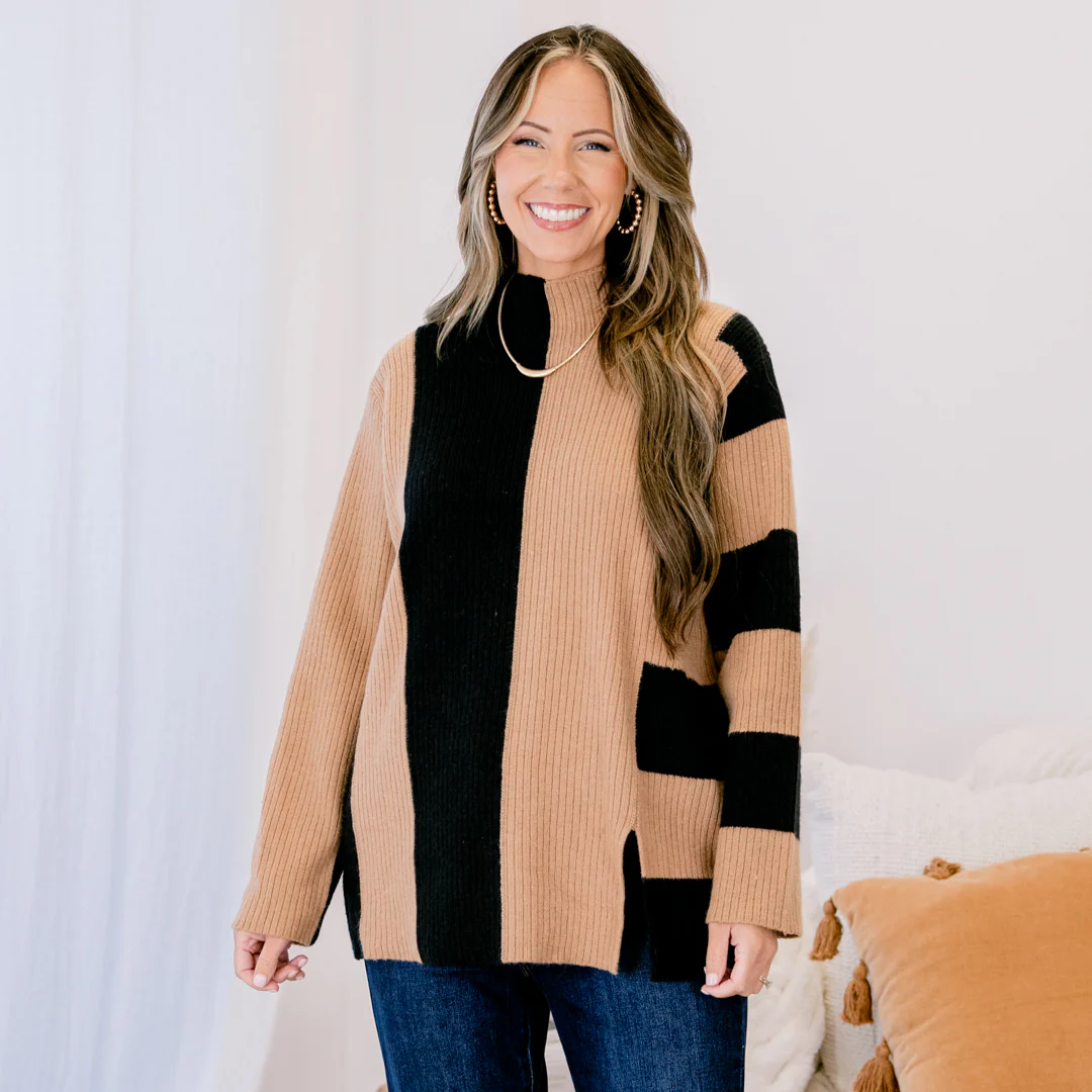 Joyful Sweater, Black/Mocha - Giverhouse