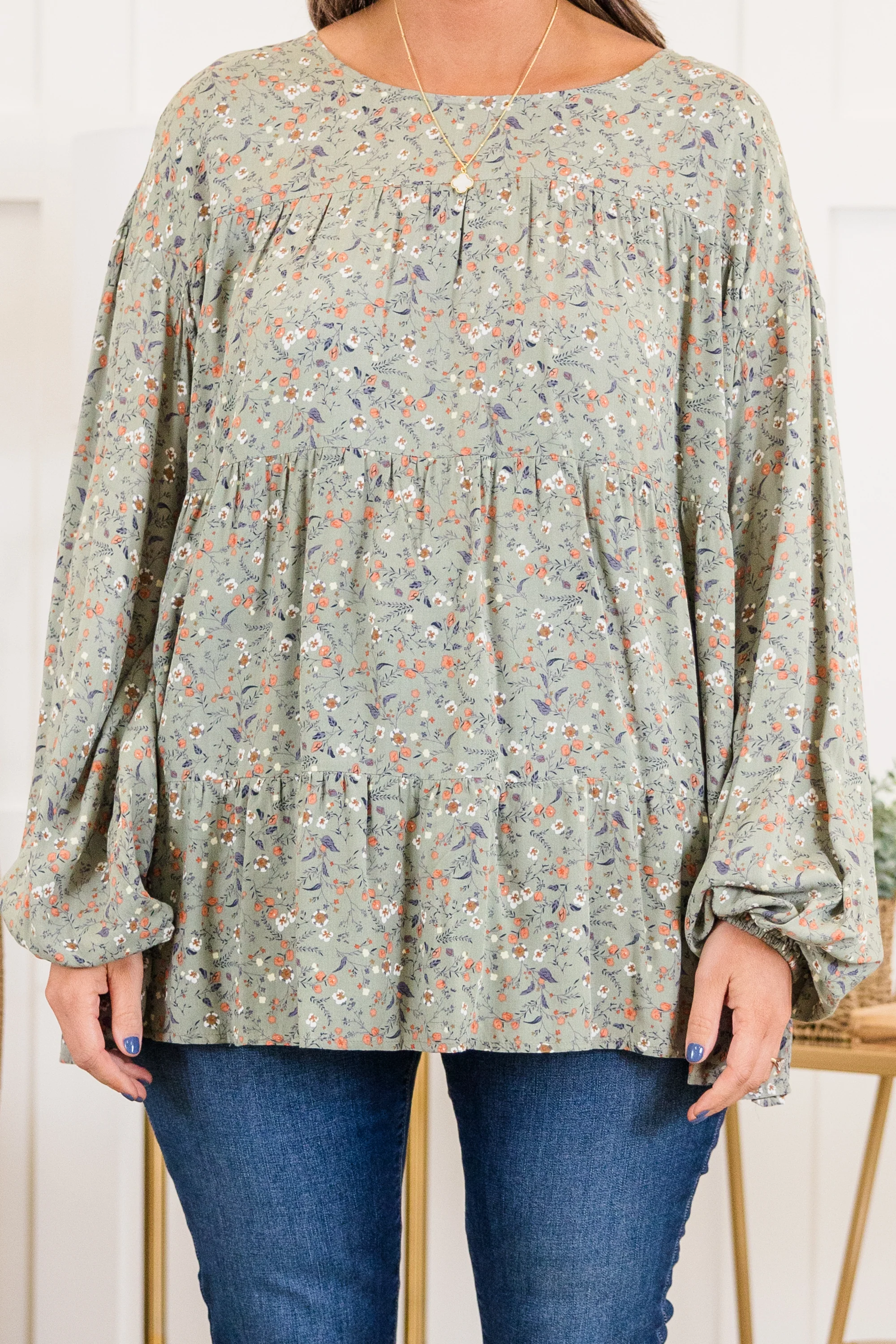 Anytime Now Top, Olive - Giverhouse