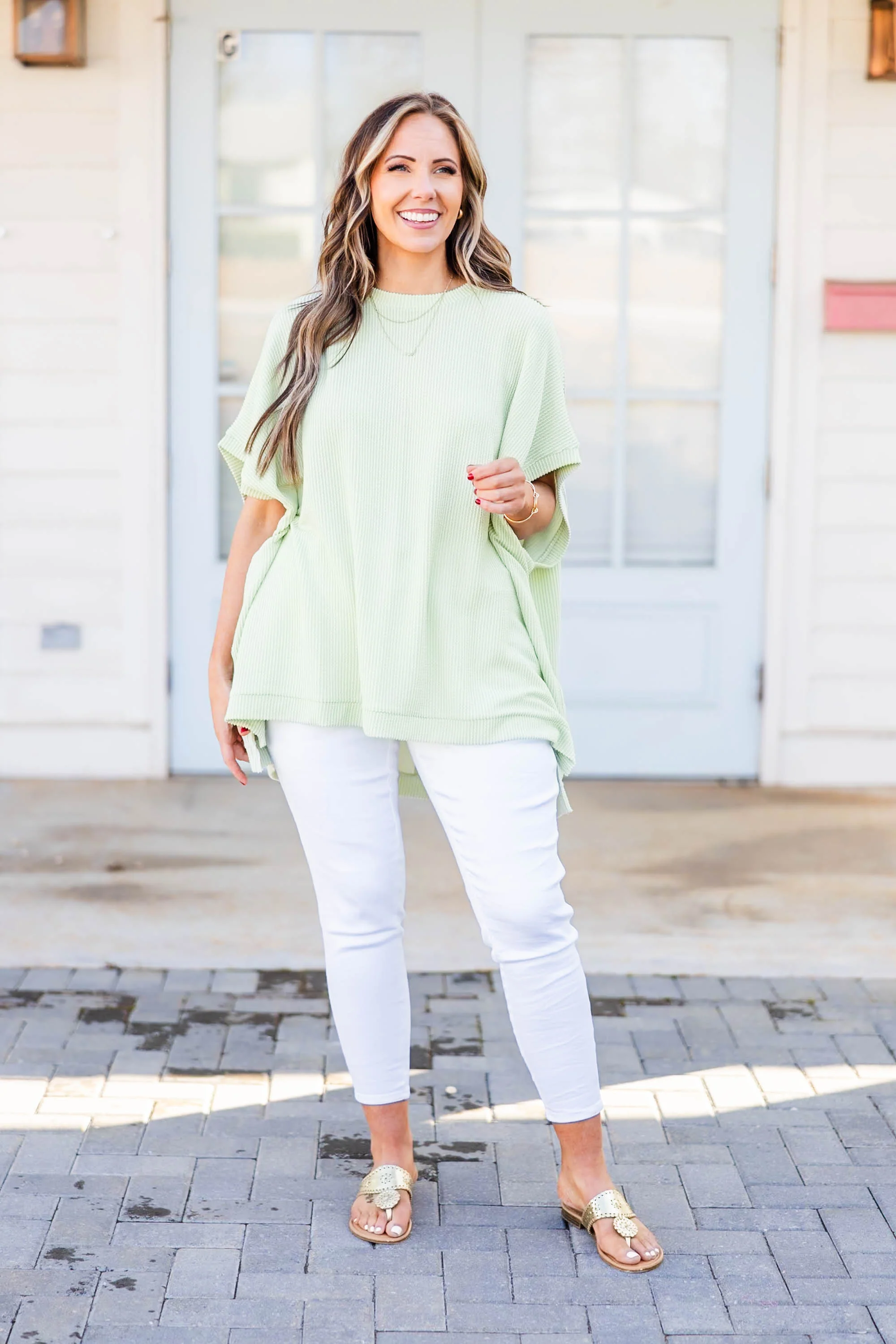 All About Knits Top, Sage - Giverhouse