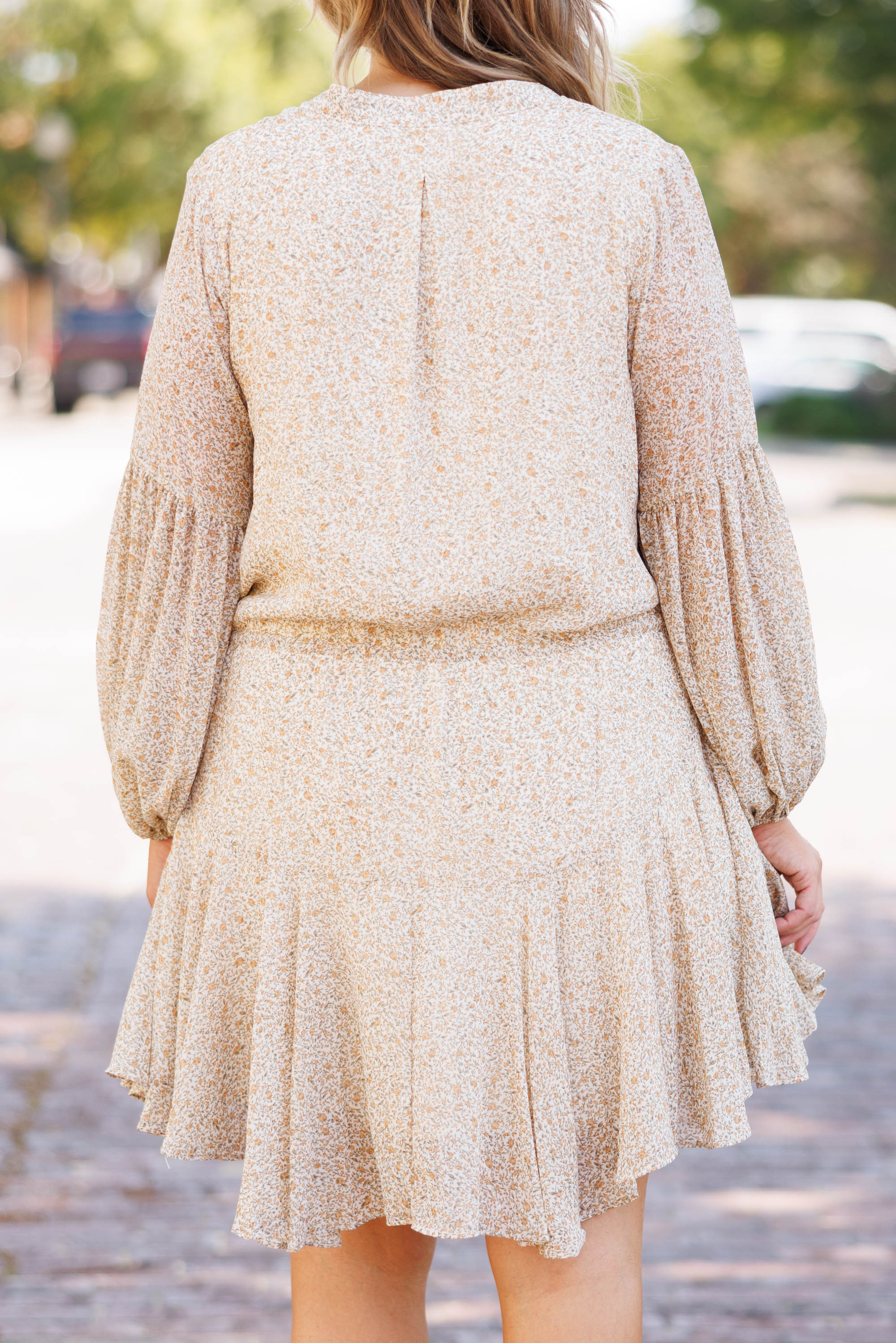 Sunset Kisses Dress, Cream Gold - Giverhouse