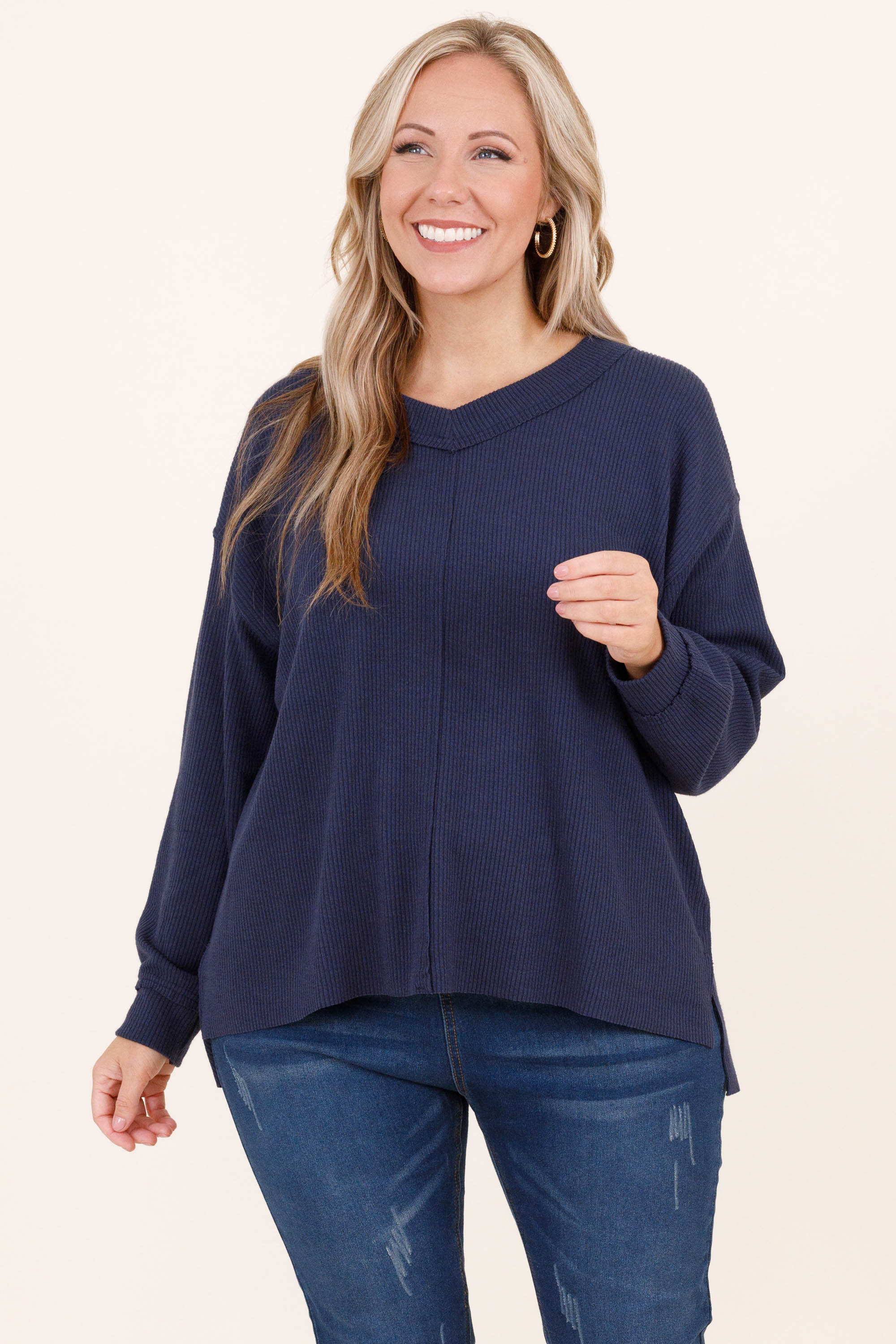 It's Our Time Pullover, Navy - Giverhouse