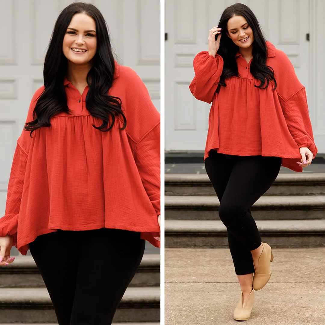 Actions Speak Louder Top, Rust - Giverhouse