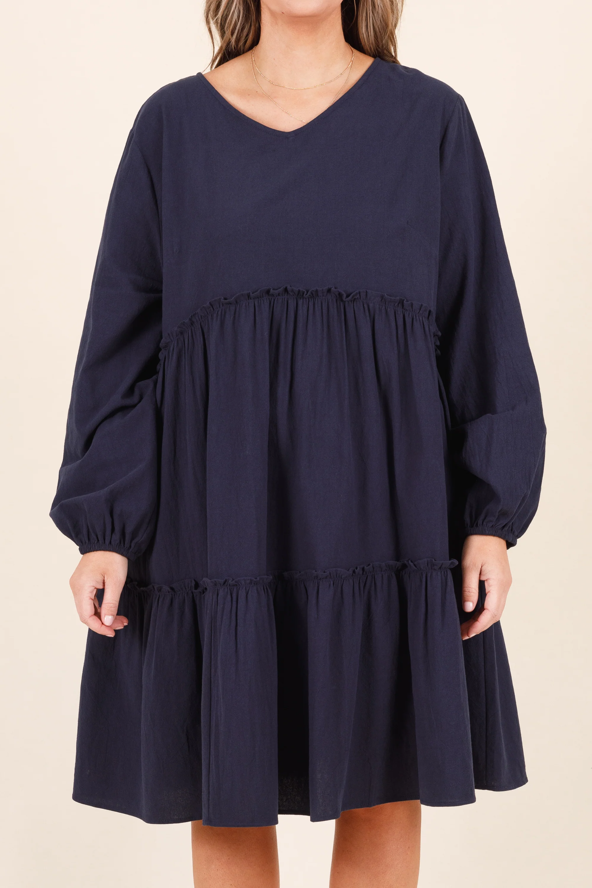 Charming Grace Dress, Navy - Giverhouse