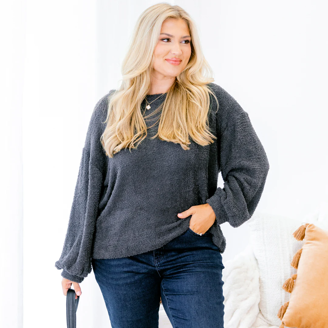 So Deserving Top, Charcoal - Giverhouse