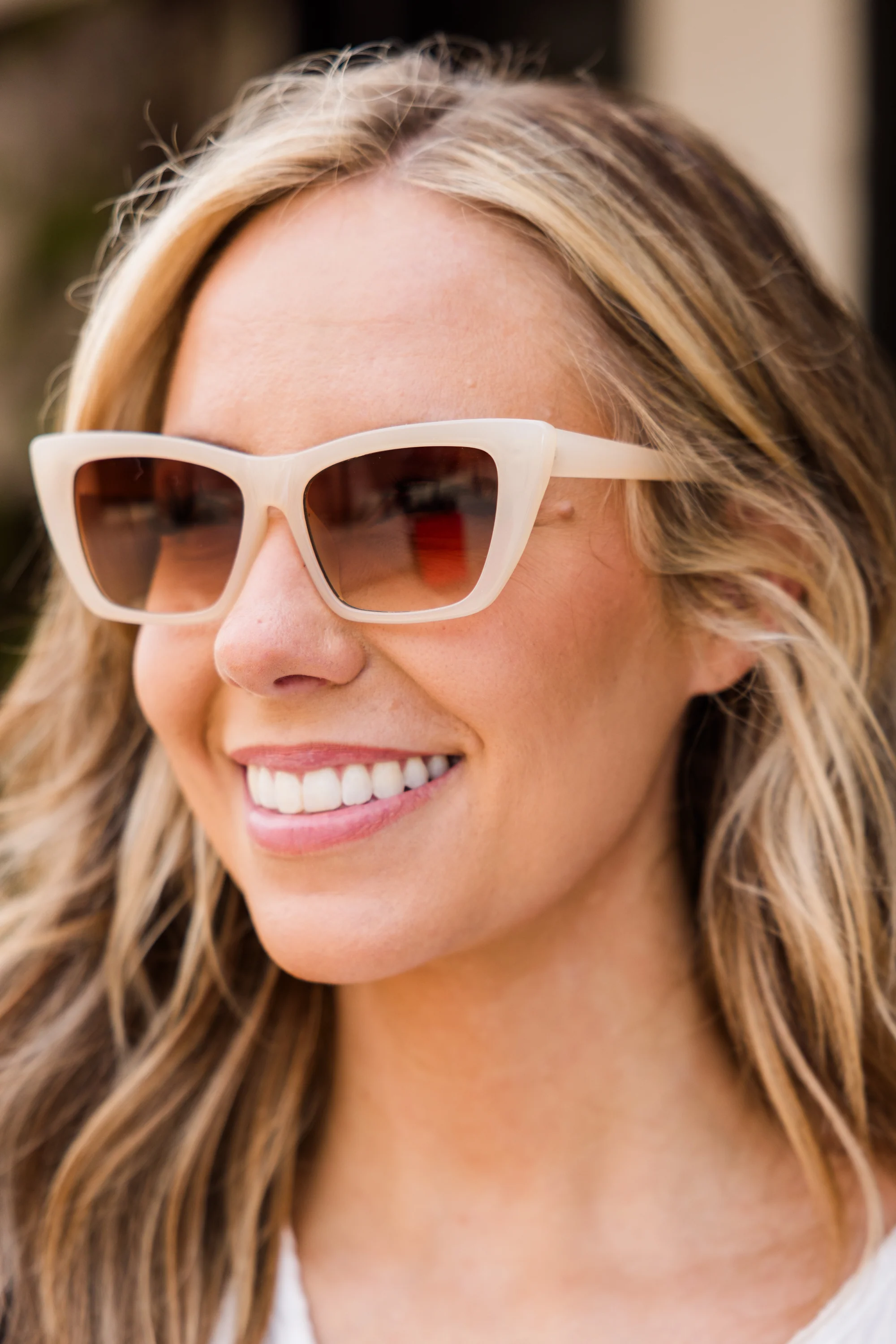 Can't Outshine Me Sunglasses, Cream - Giverhouse