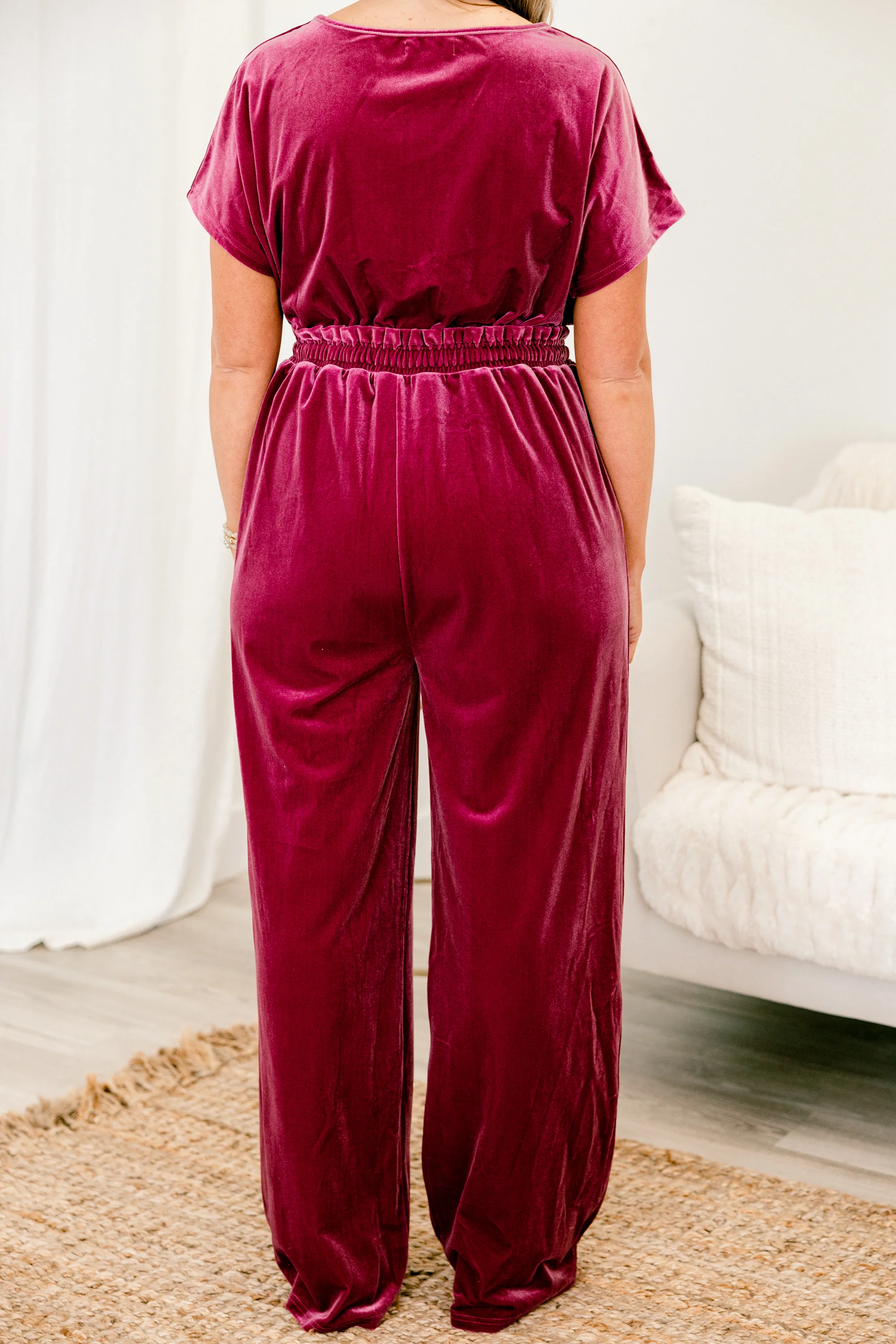 It Starts With You Jumpsuit, Fuchsia - Giverhouse