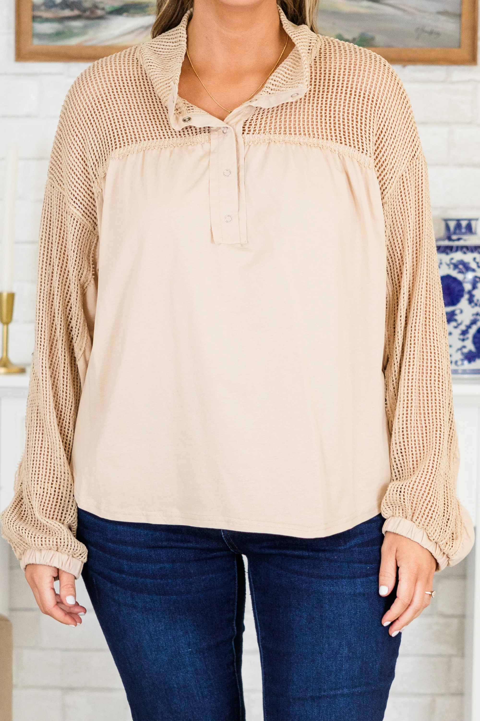 Don't Stop Smiling Top, Mocha - Giverhouse