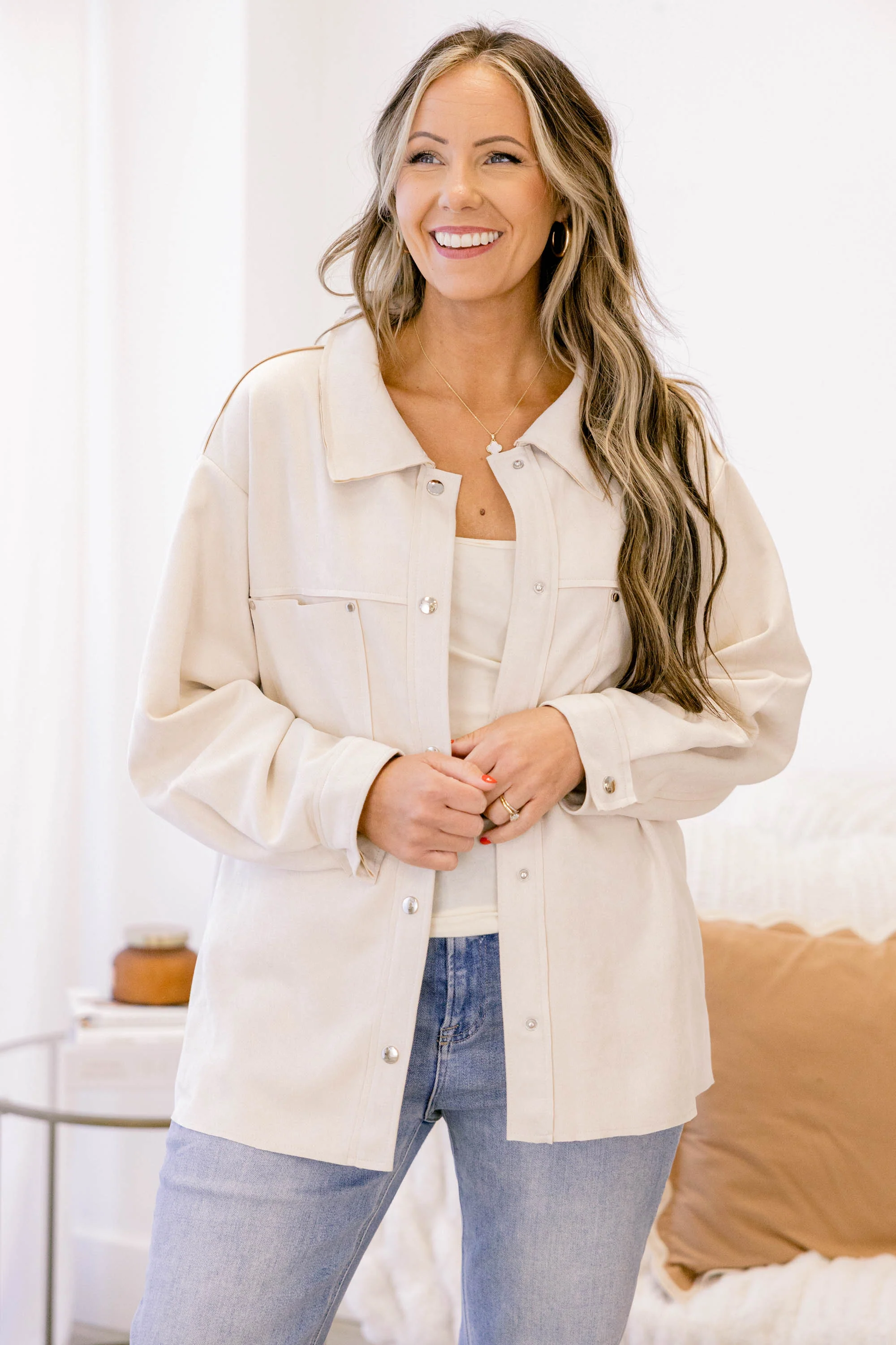 Let It Sink In Jacket, White - Giverhouse