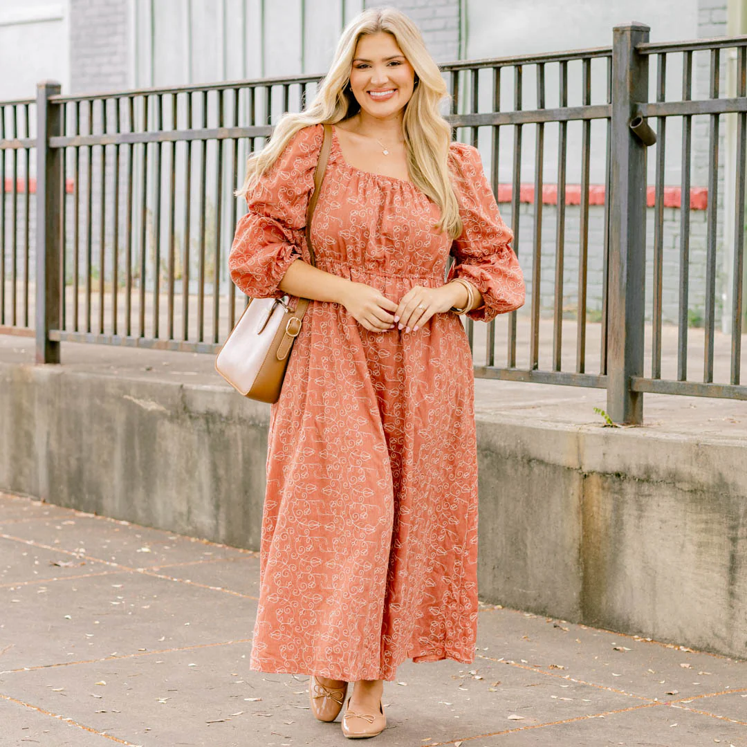 Couldn't Miss It Dress, Rust - Giverhouse