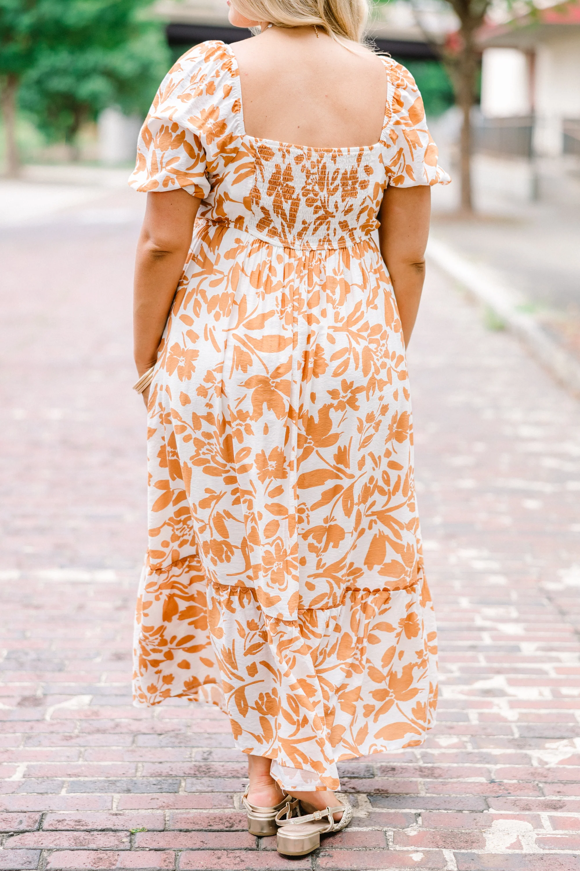 Over You Again Dress, Burnt Orange - Giverhouse