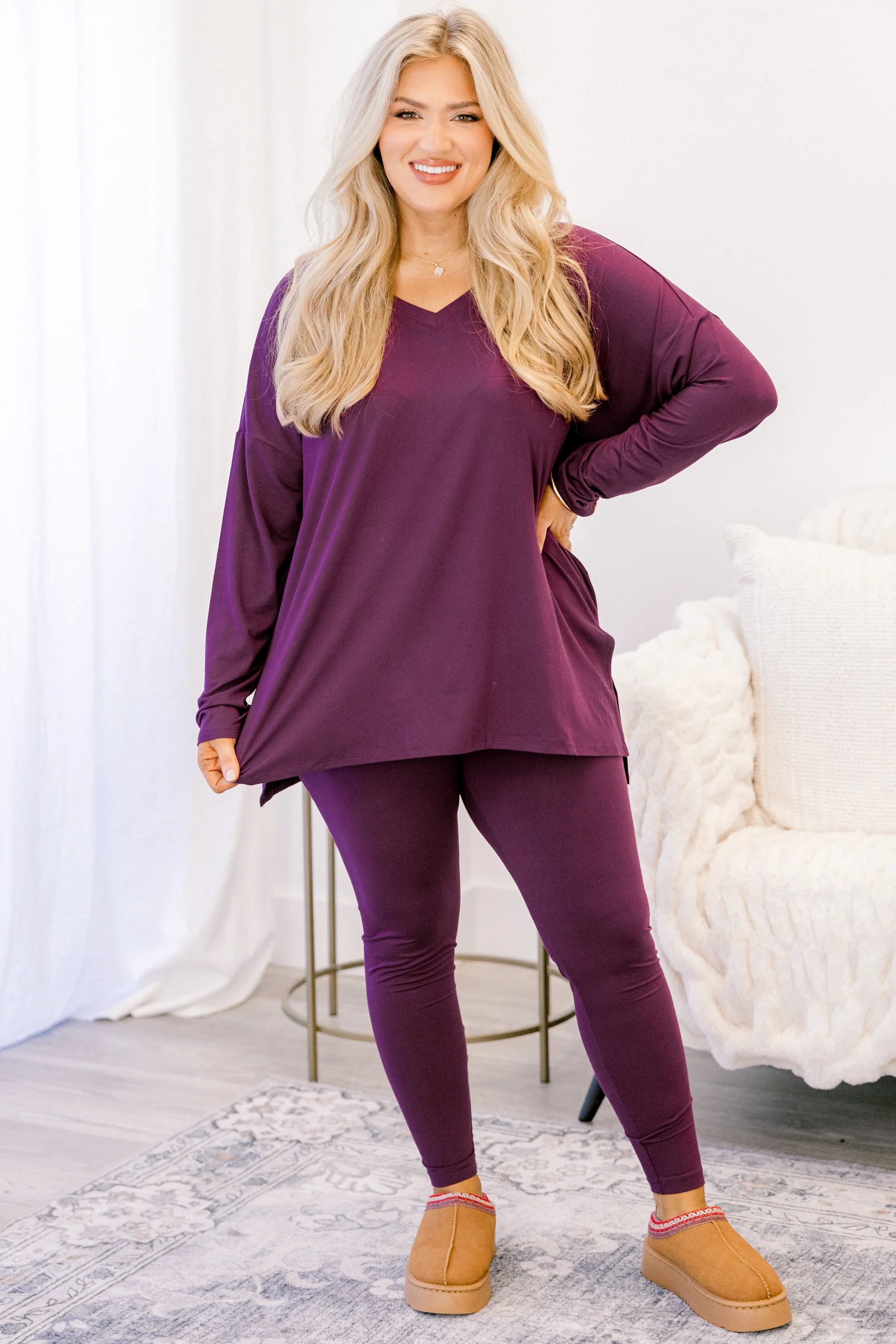 Happiness Because Of You Set, Eggplant - Giverhouse