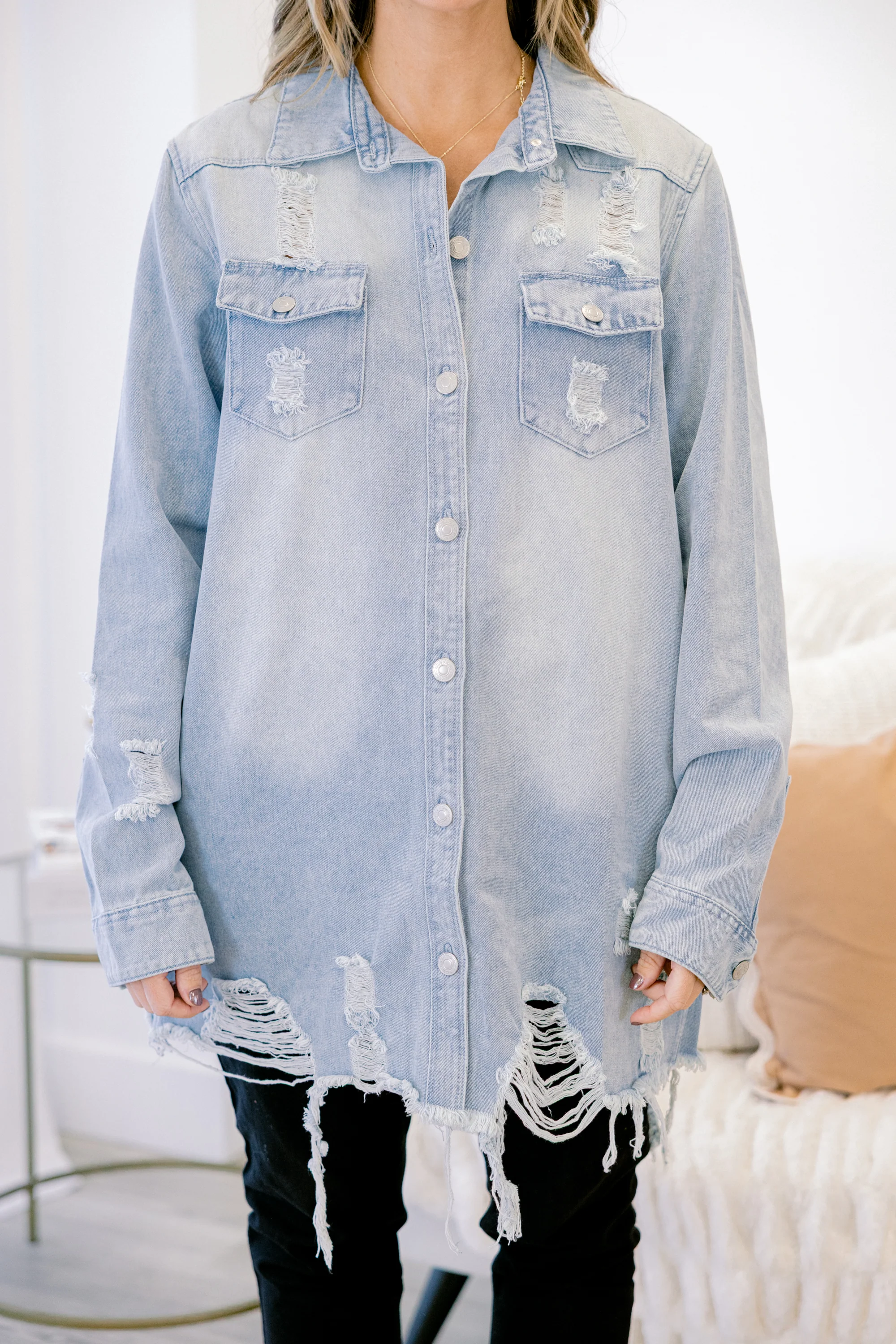 Chill As Can Be Top, Light Blue - Giverhouse