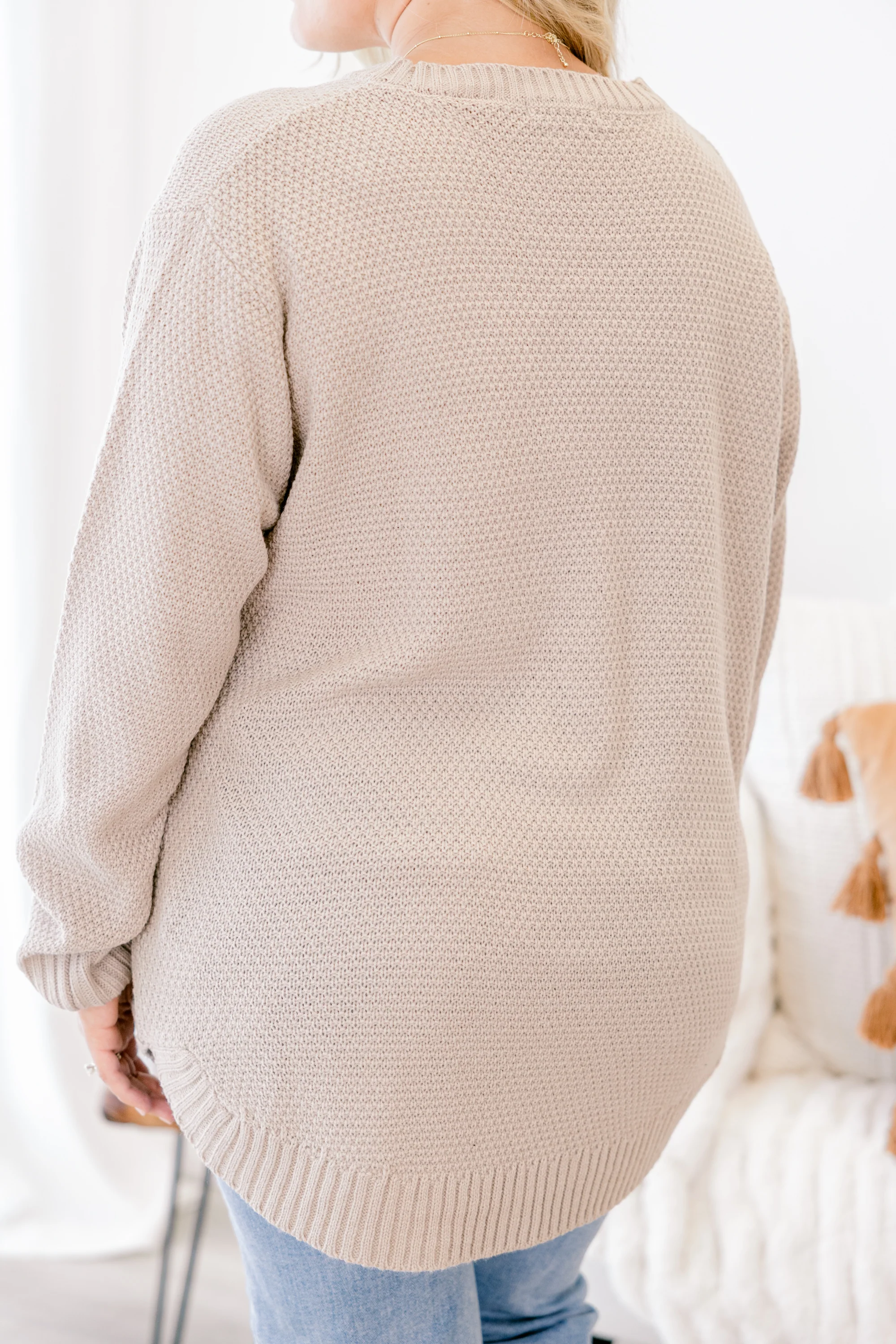 Fully Committed Sweater, Light Mocha - Giverhouse
