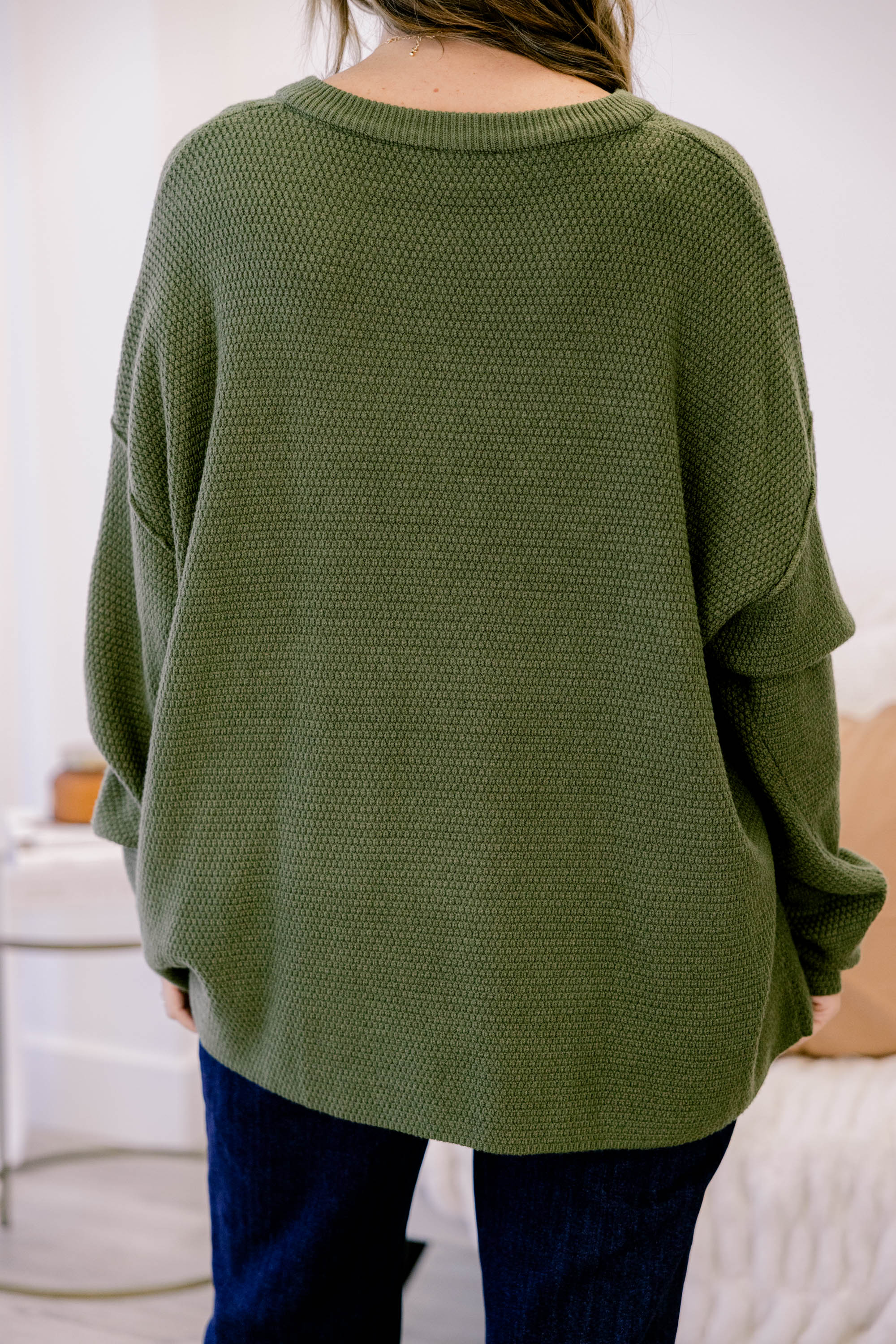 Please Take Me With You Sweater, Olive - Giverhouse