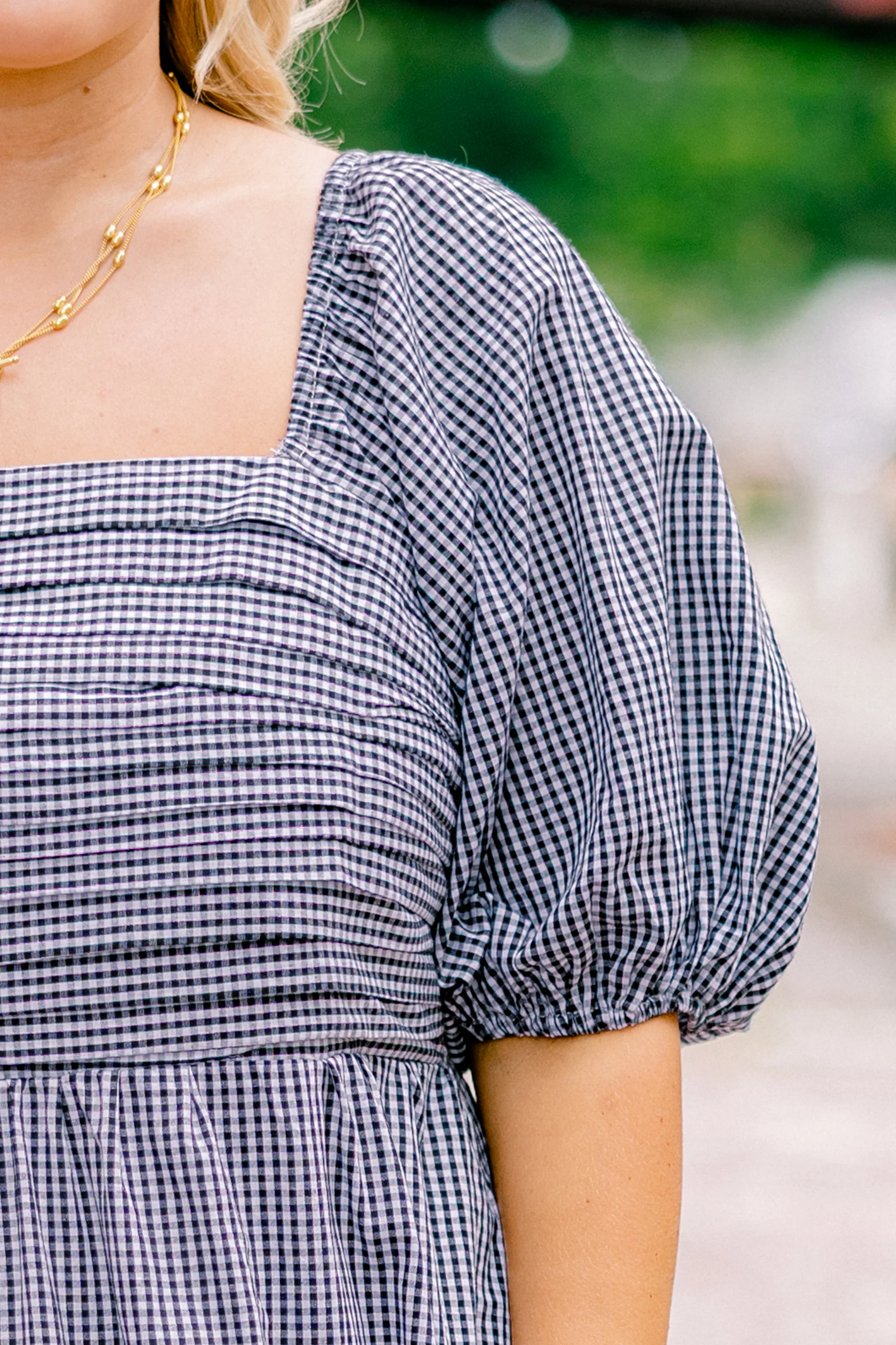 Stunning Views Dress, Black Gingham - Giverhouse