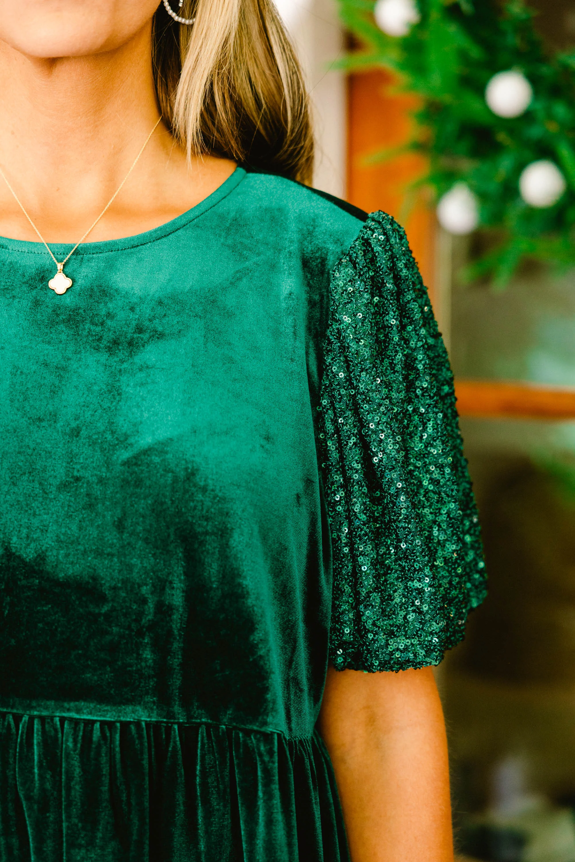 Eclipse Beauty Dress, Hunter Green - Giverhouse