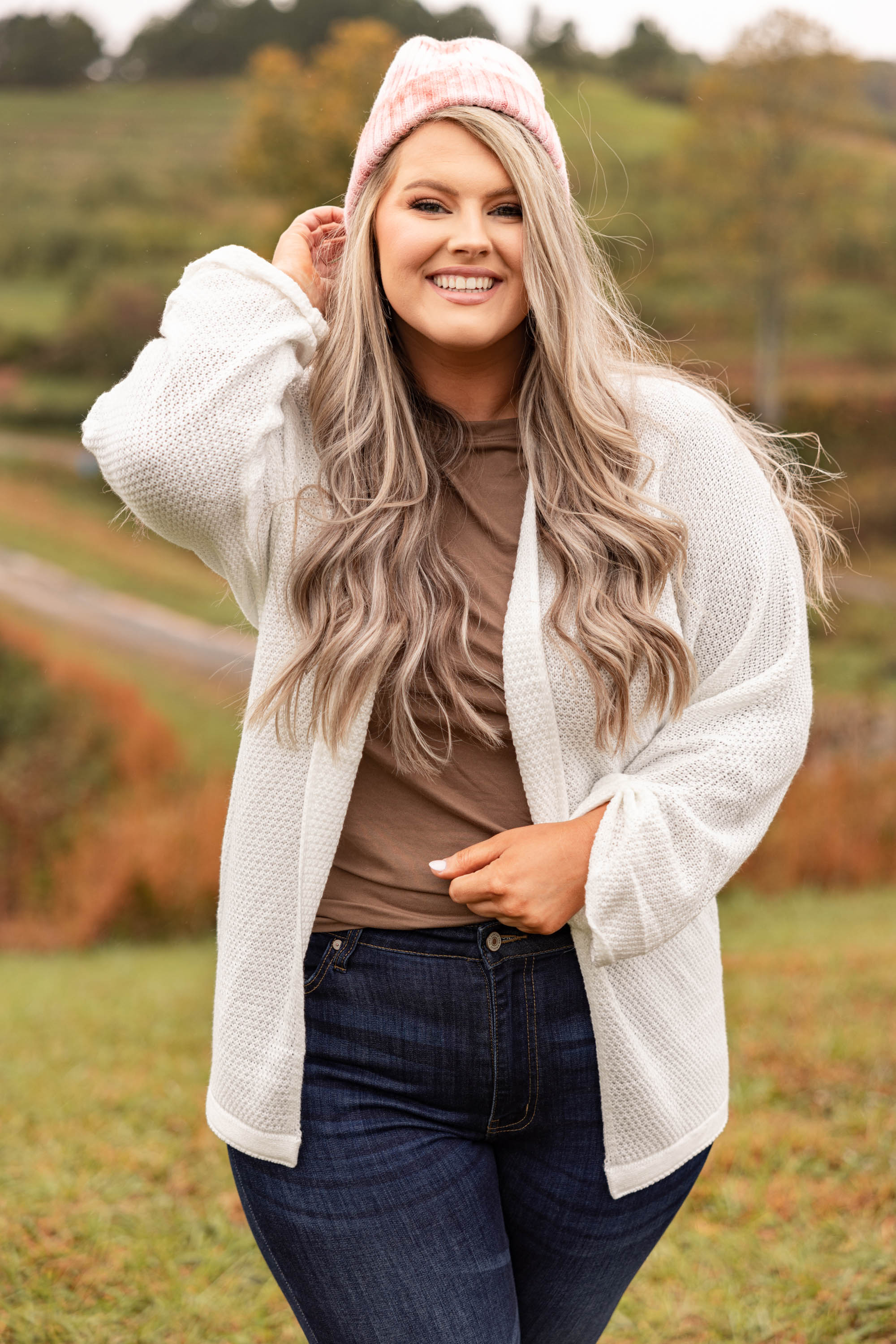 Painted In Color Beanie, Peach - Giverhouse