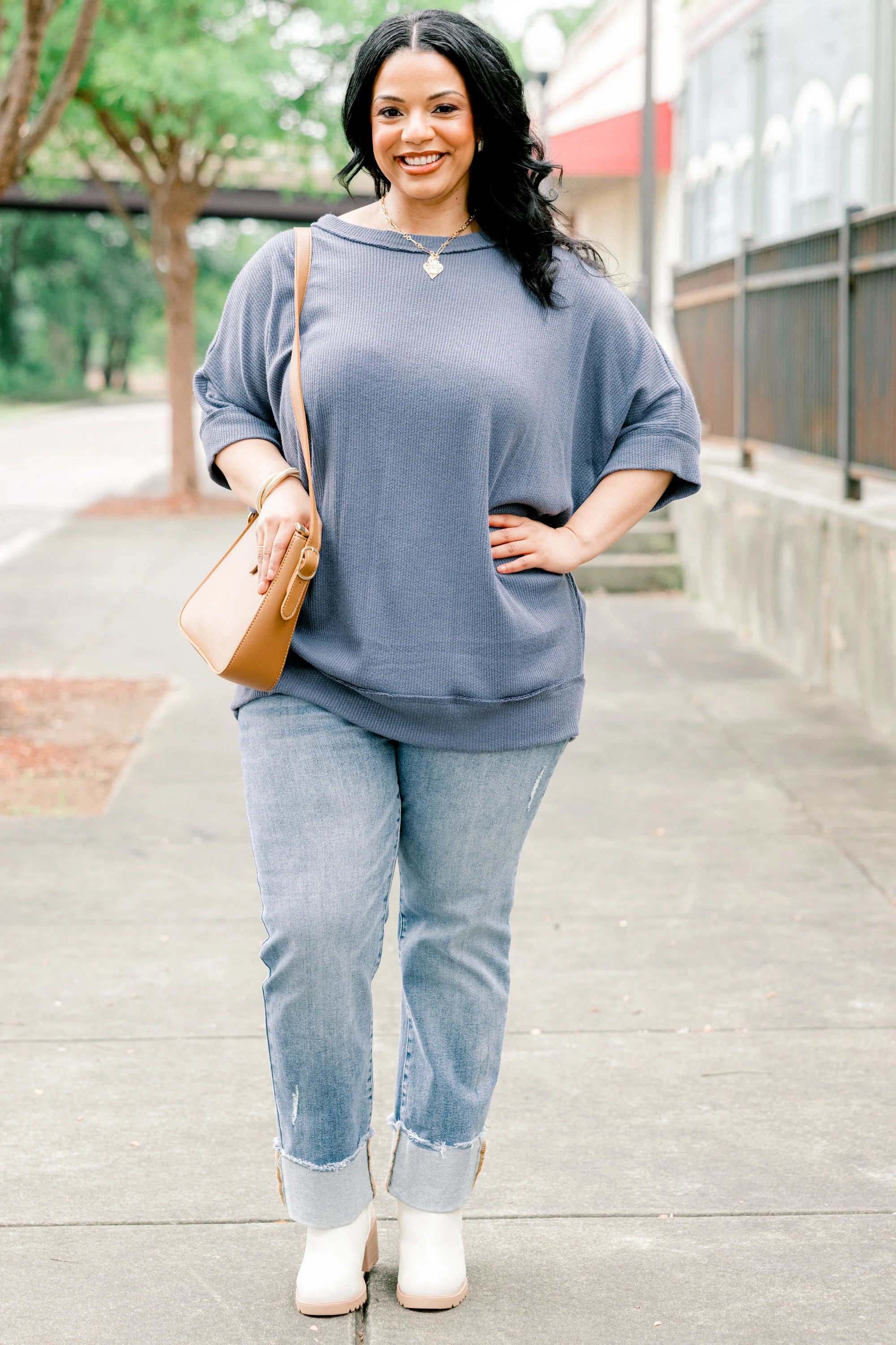 Because Of Us Top, Denim - Giverhouse