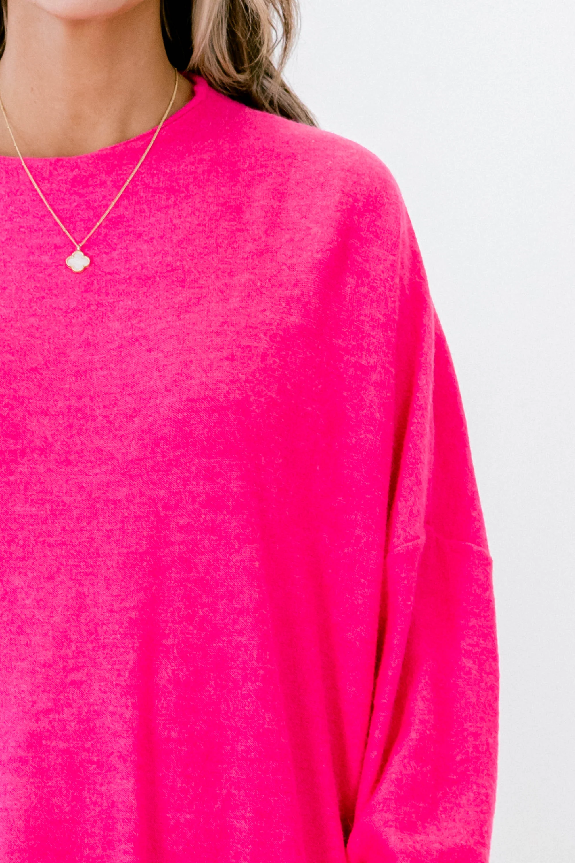 On My Own Sweater, Fuchsia - Giverhouse