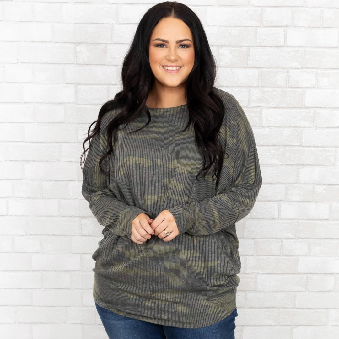Cute Hideaway Top, Camo - Giverhouse
