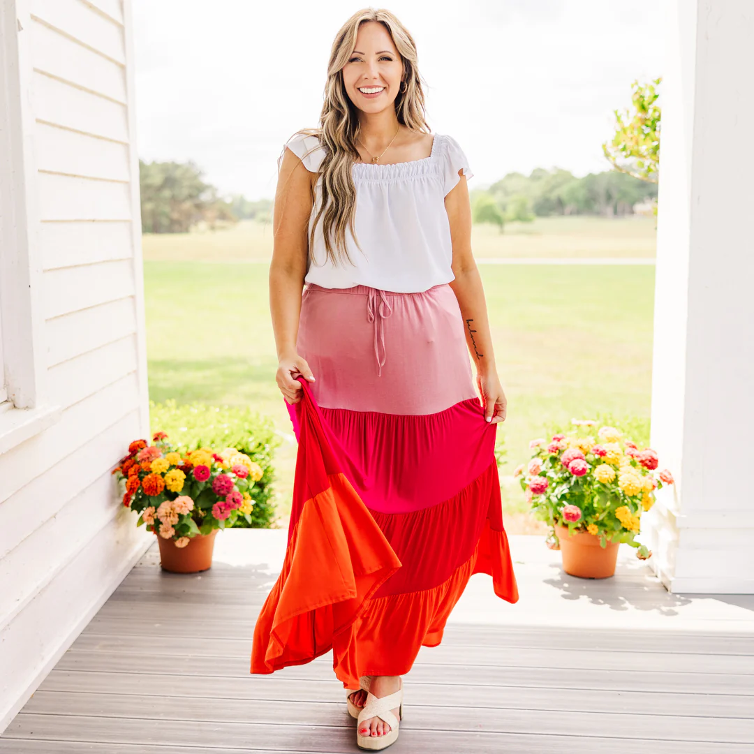 Blossom Boulevard Skirt, Pink - Giverhouse
