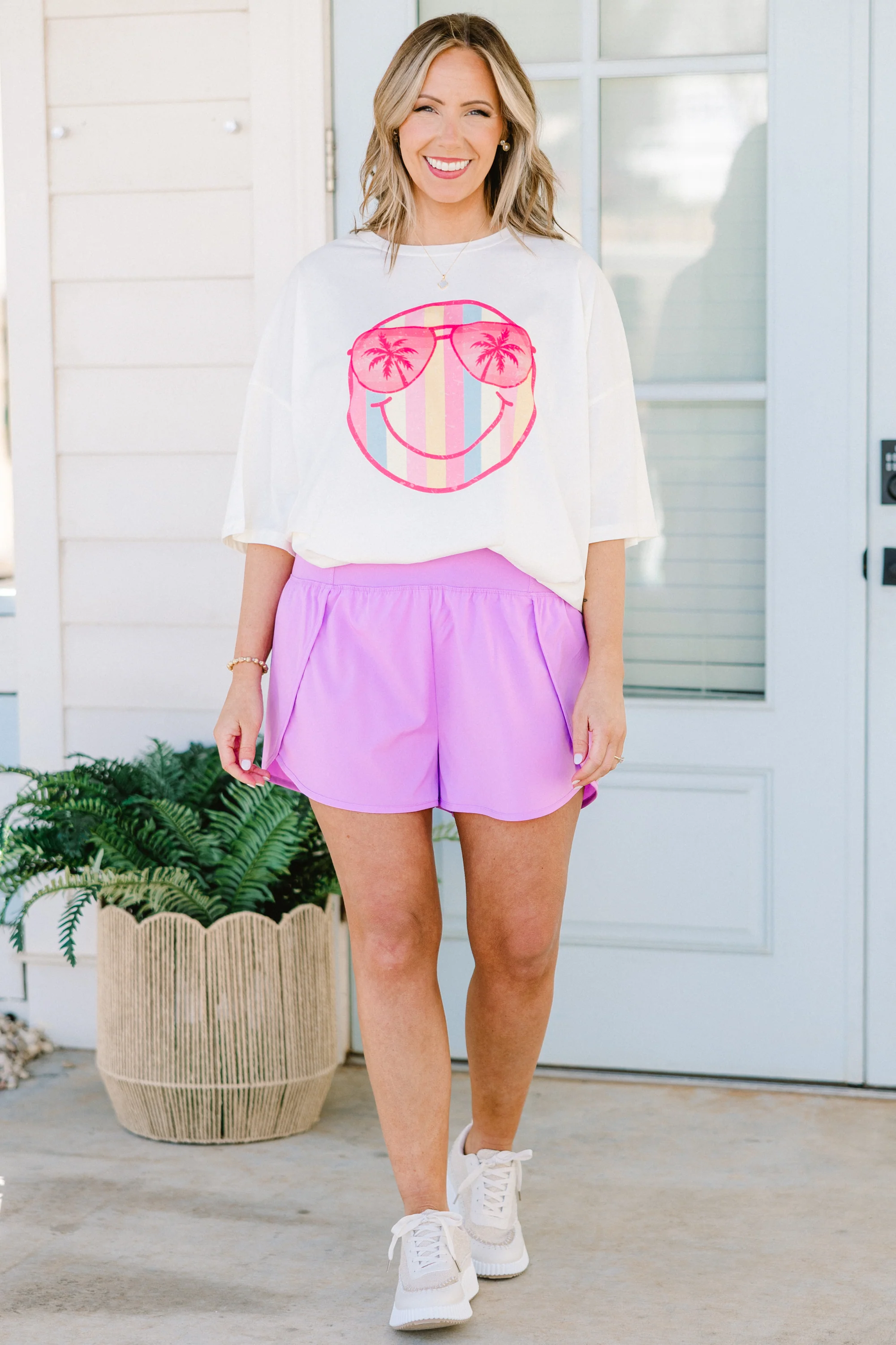Sporty Chic Shorts, Lavender - Giverhouse