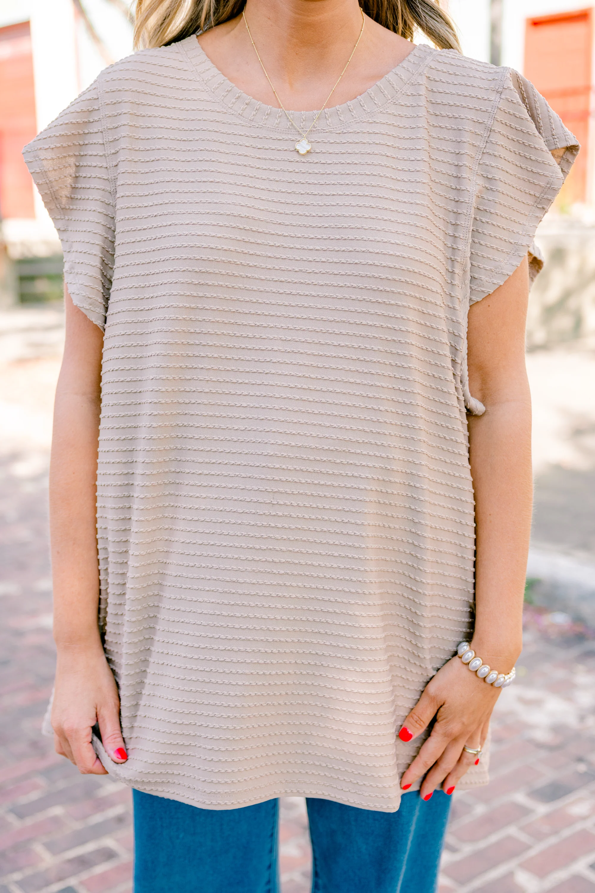 Leave Your Lover Top, Brown - Giverhouse