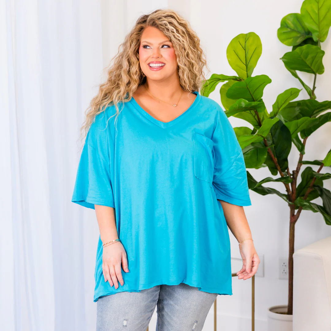 Dancing In The Mirror Top, Ice Blue - Giverhouse