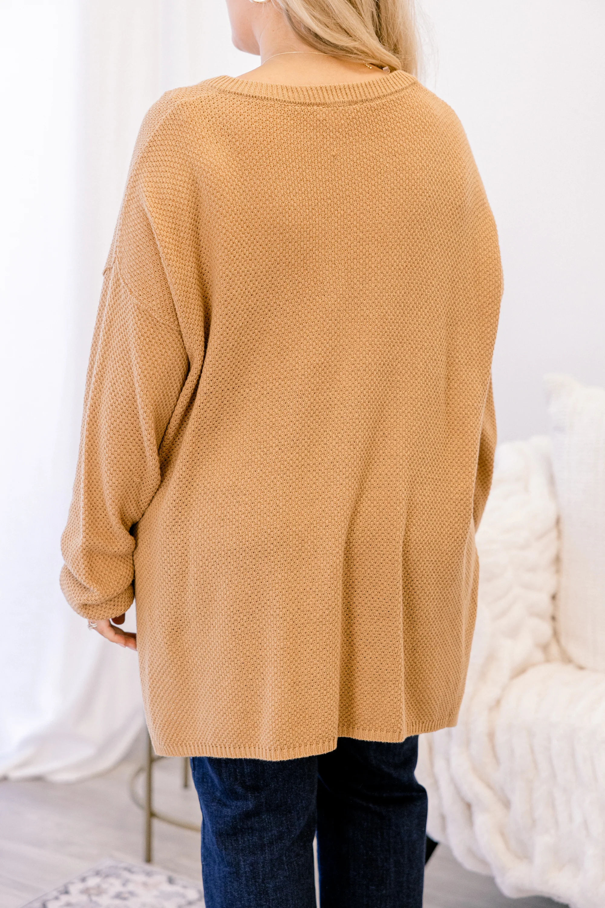 Apple Picking Sweater, Khaki - Giverhouse