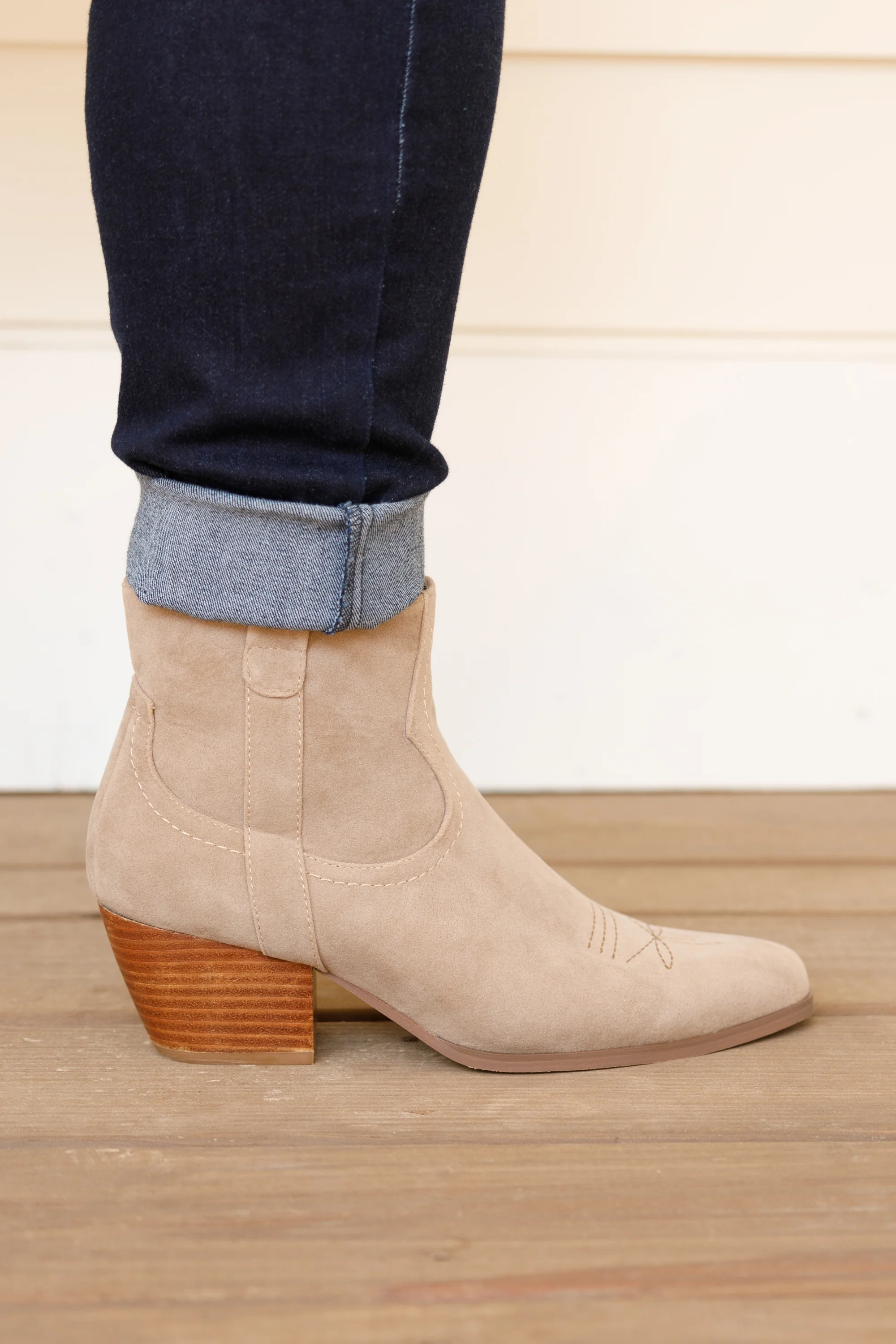 She's Got You Booties, Taupe - Giverhouse