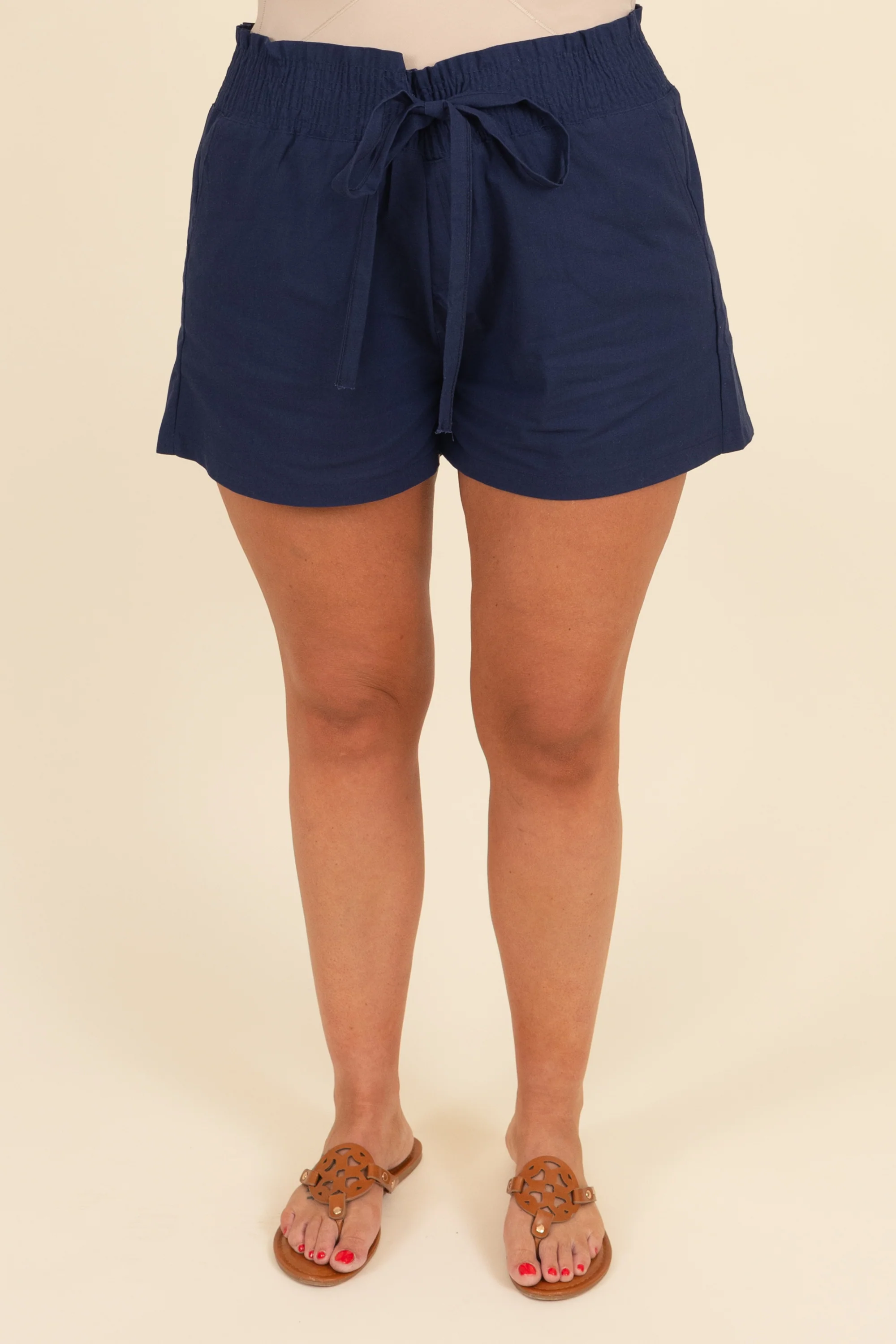 Give You Attitude Shorts, Navy - Giverhouse