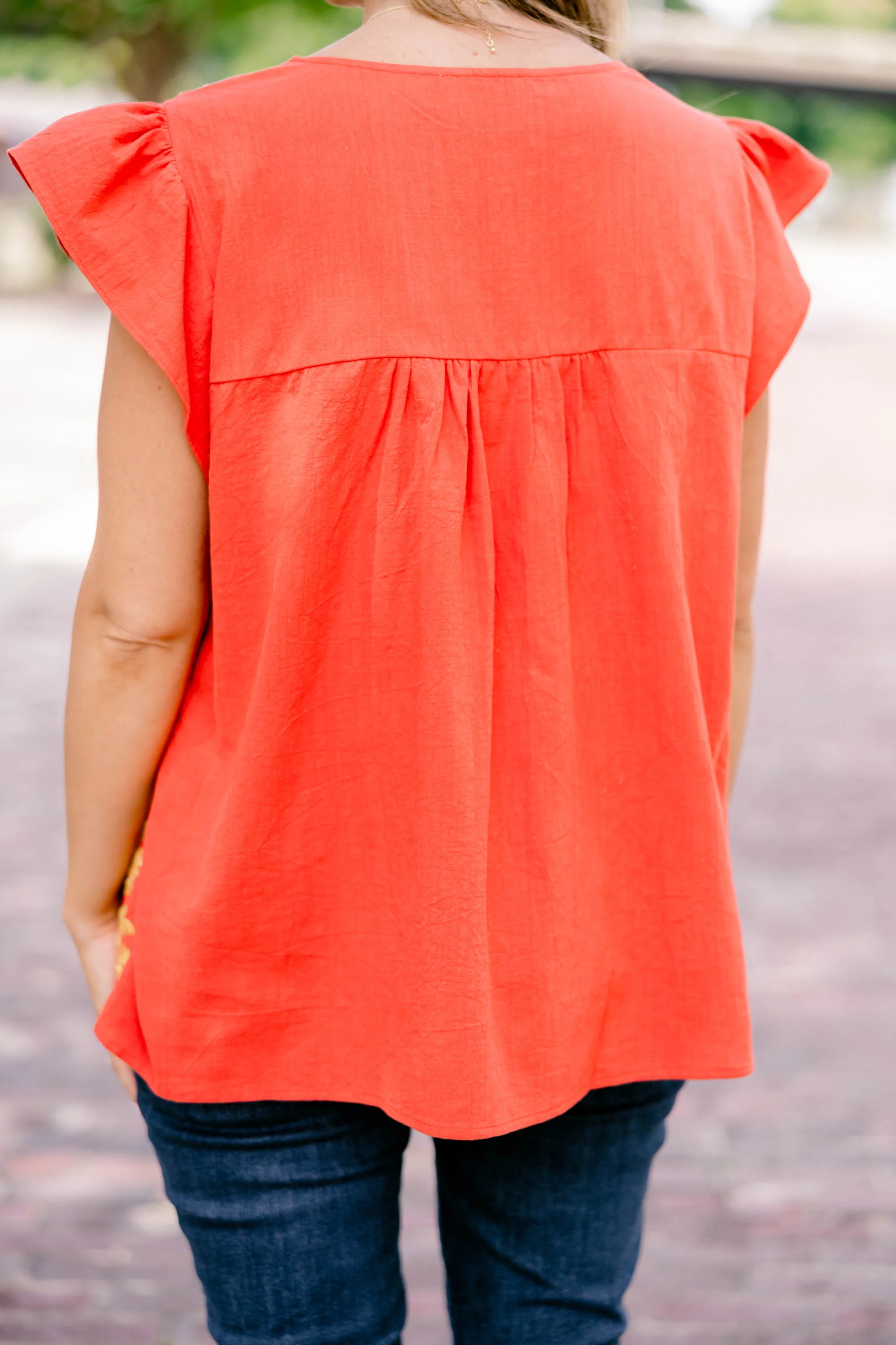 Warmer Breeze Top, Rust Marigold - Giverhouse