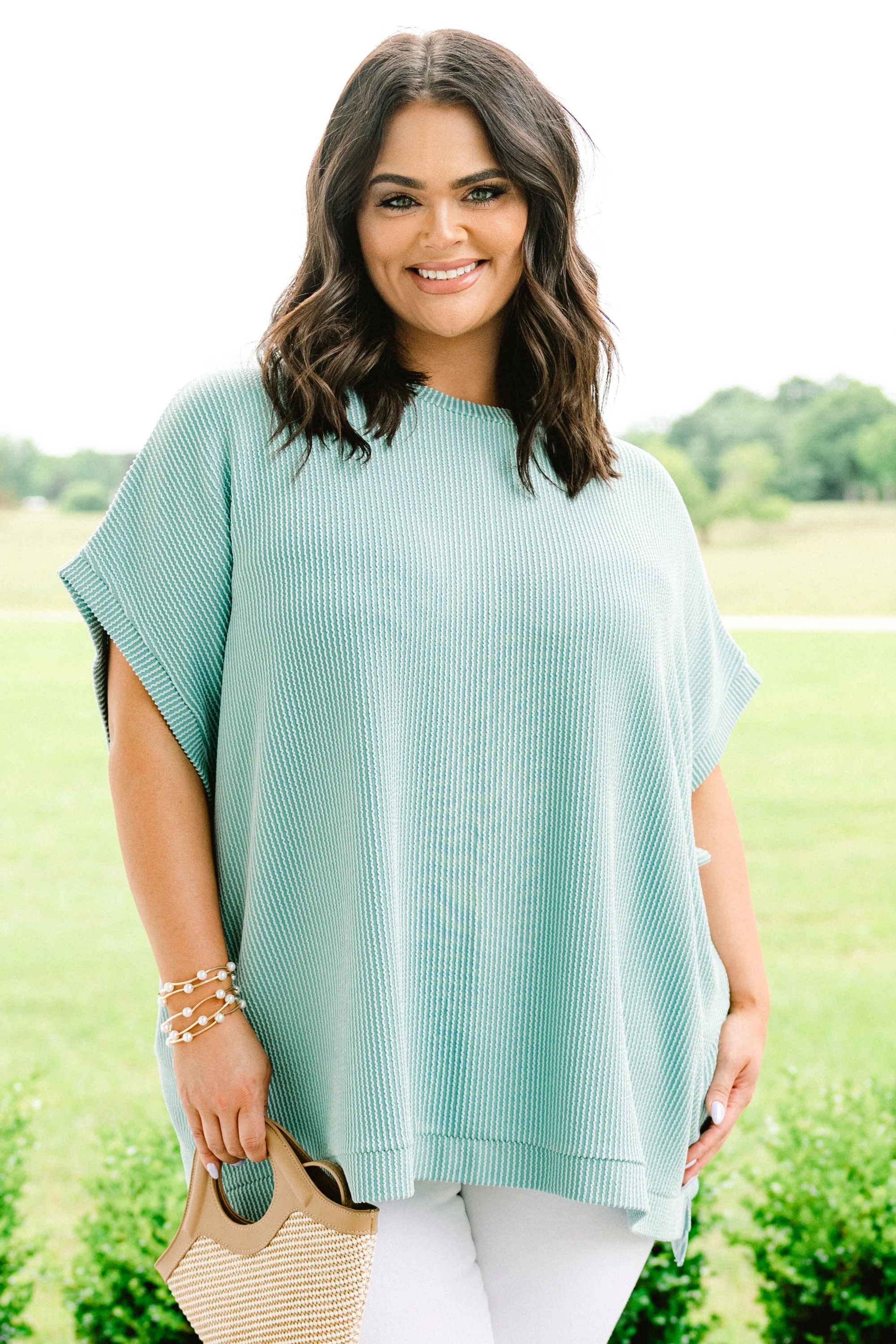 All About Knits Top, Turquoise - Giverhouse