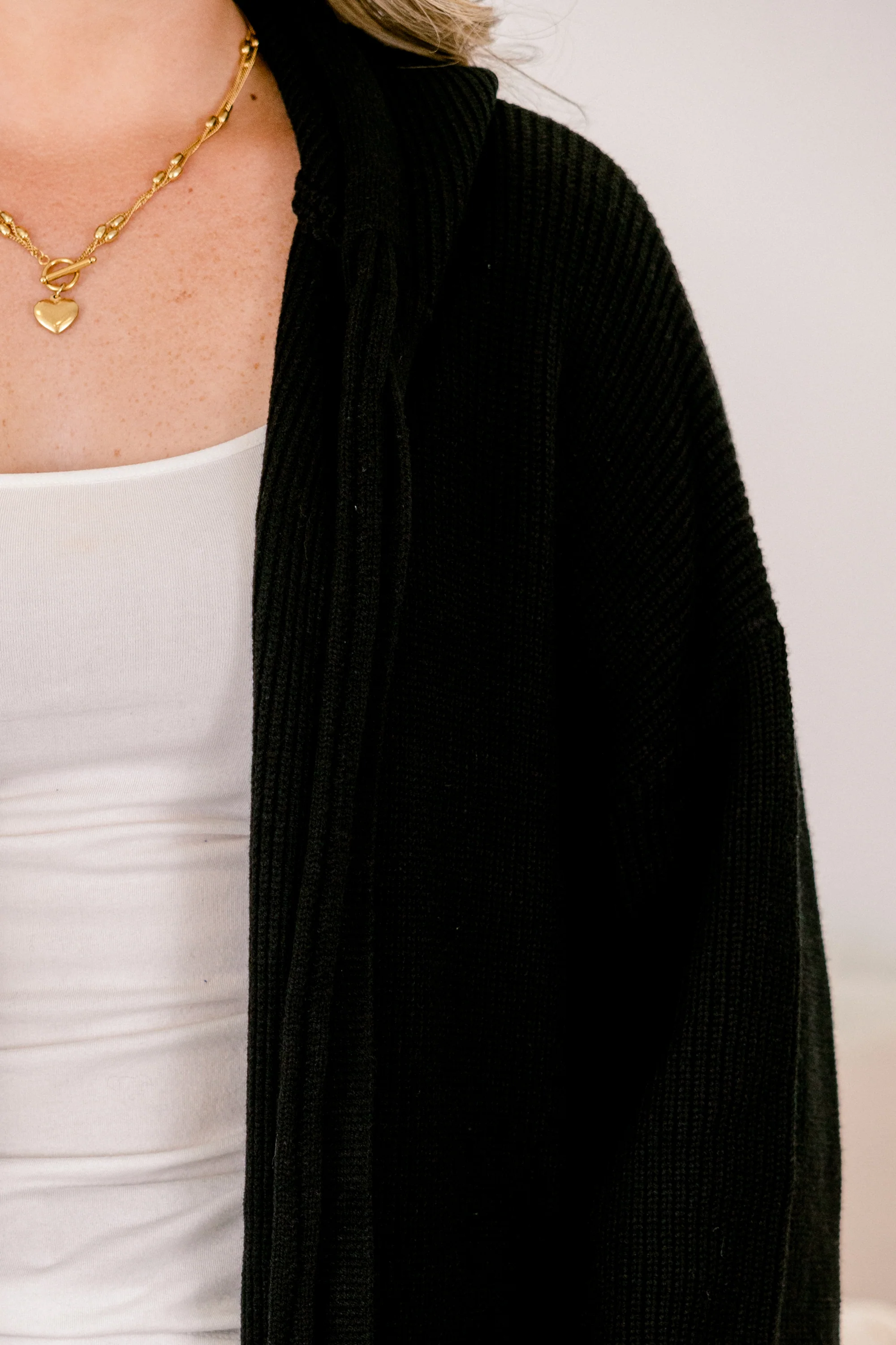 Kind Of Comforting Cardigan, Black - Giverhouse