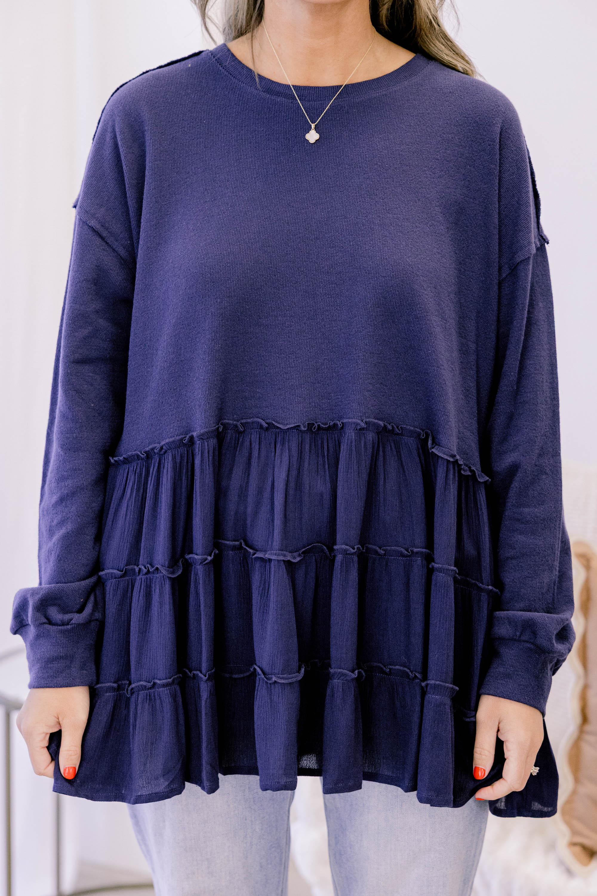 My Kind Of Fun Top, Navy - Giverhouse