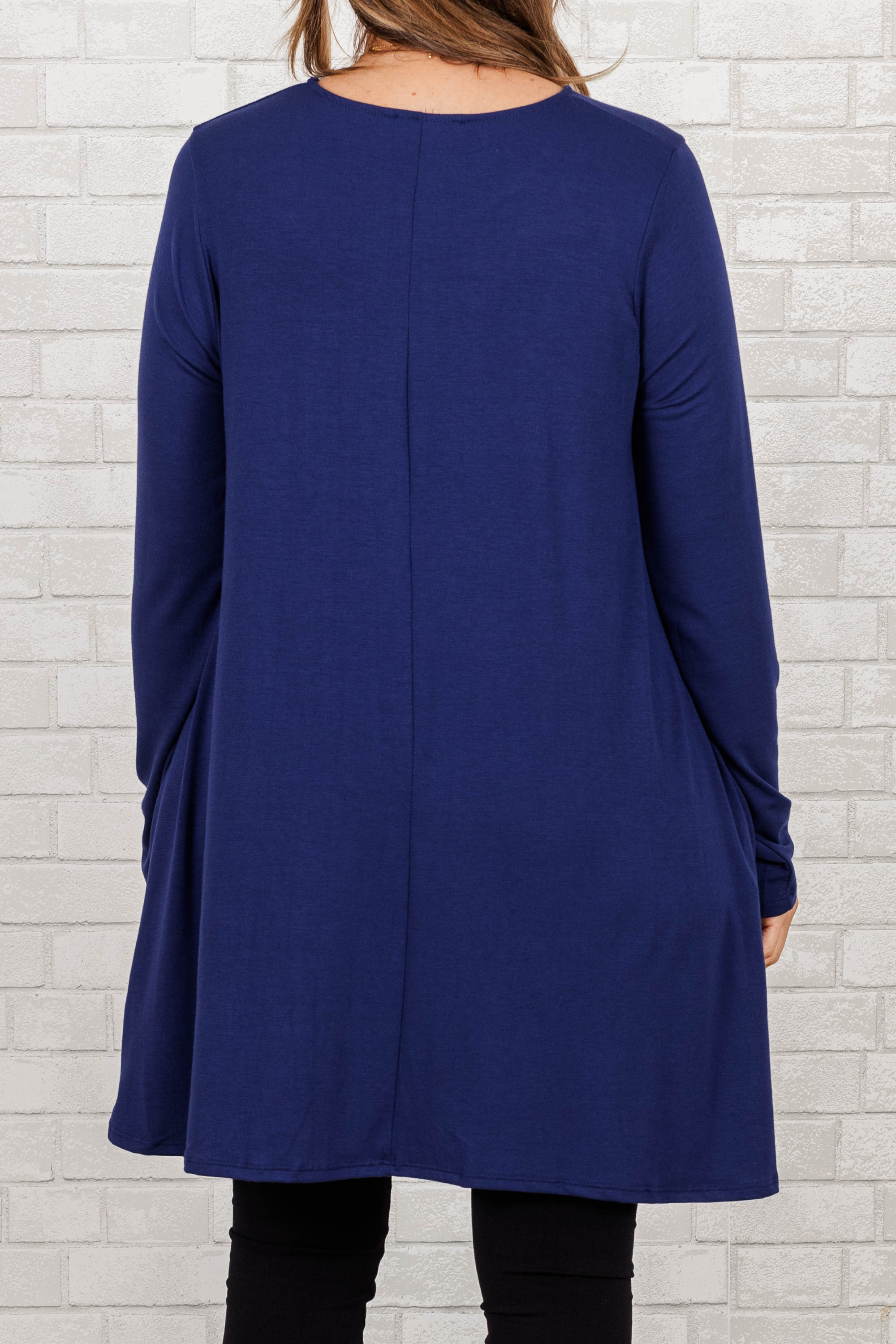As Long As You're Here Tunic, Light Navy - Giverhouse