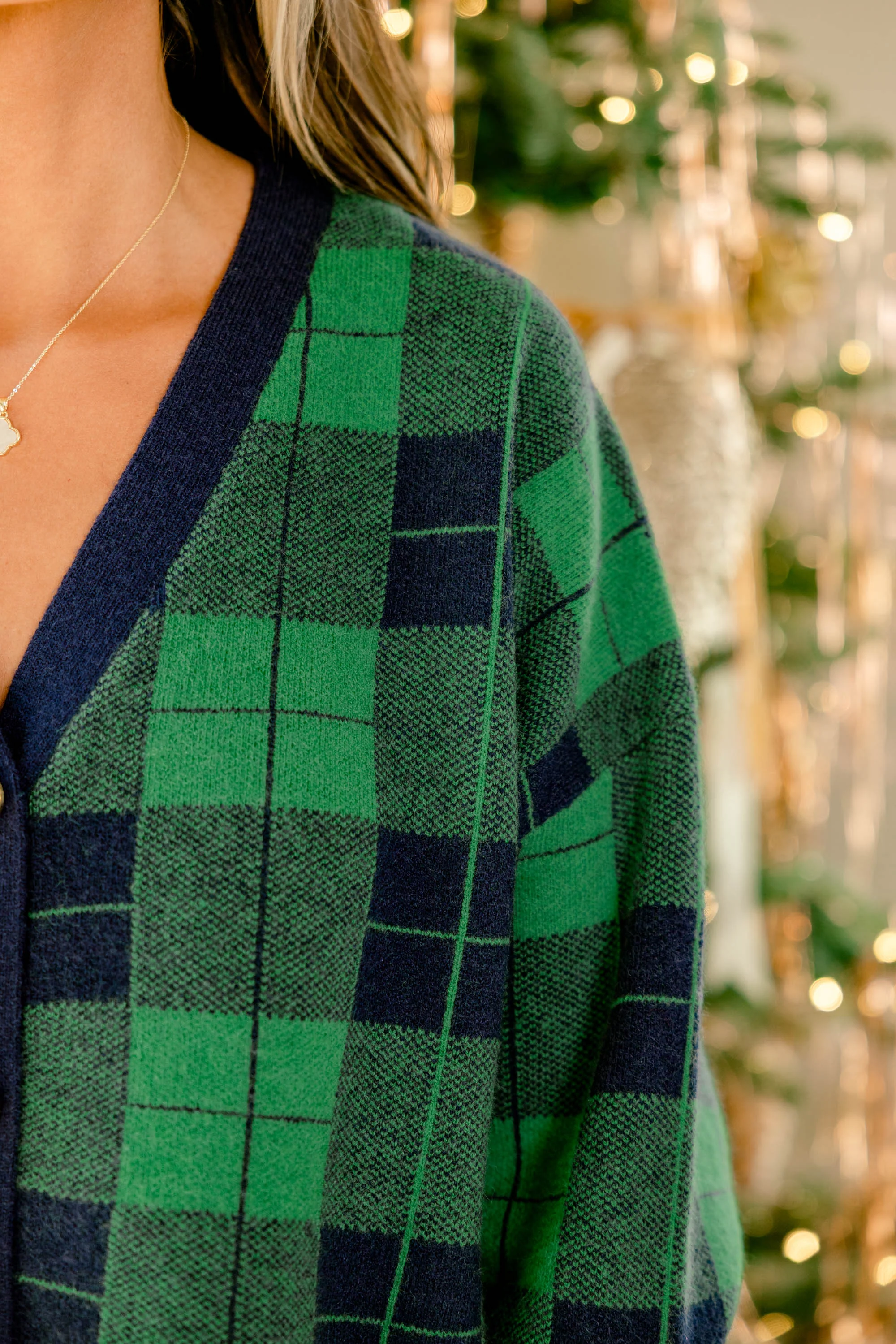 Old School Charm Cardigan, Green - Giverhouse