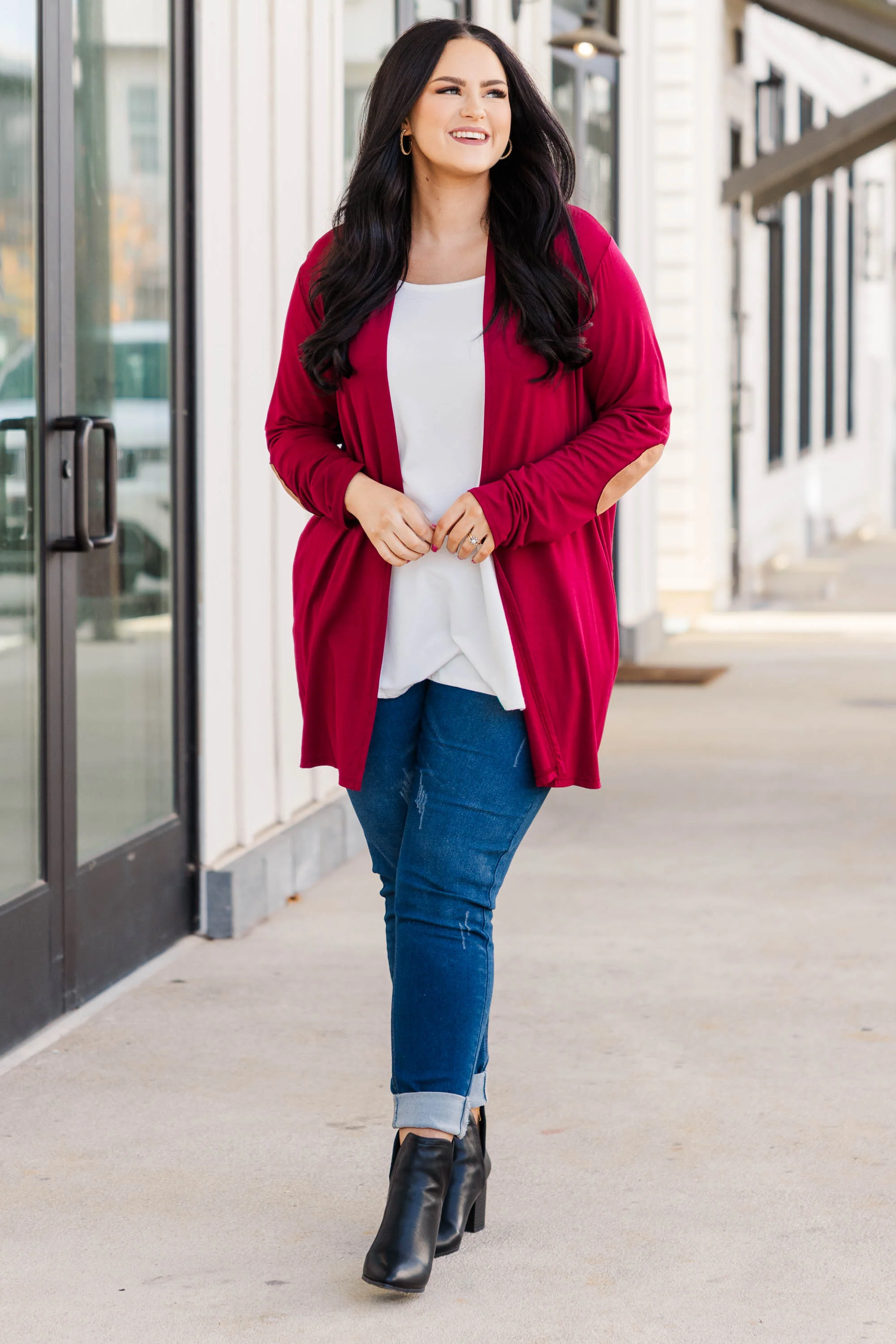 Bunny Wishes Cardigan, Burgundy - Giverhouse