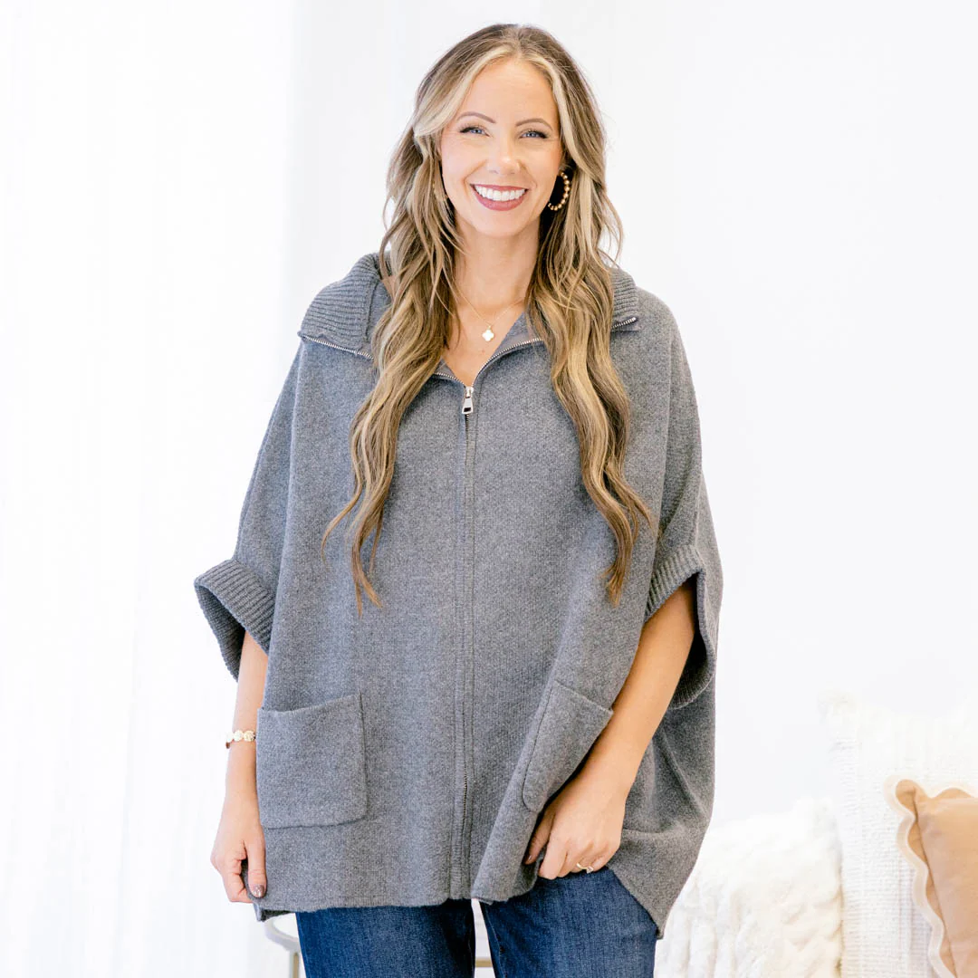 Give Me Peace Sweater, Gray - Giverhouse