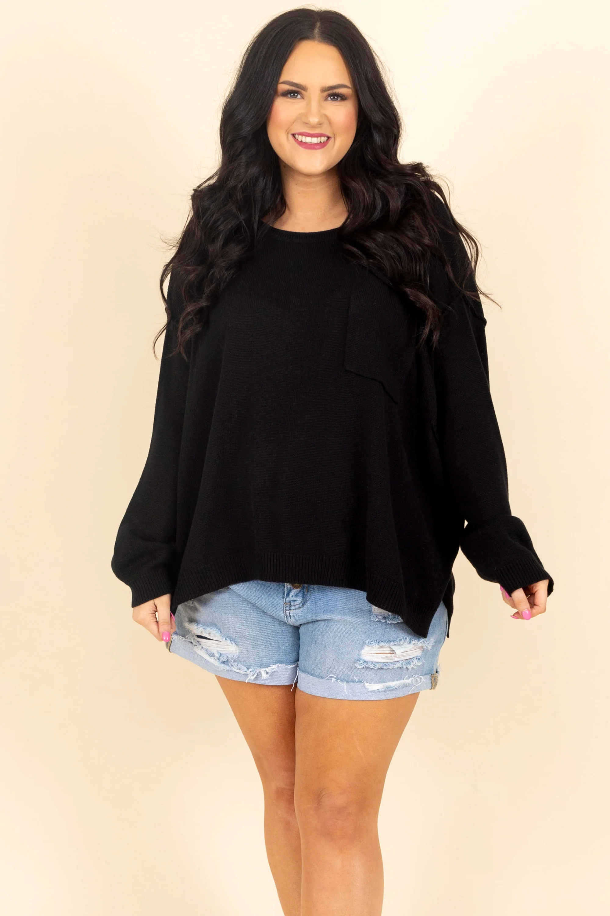 Let Me Be Sweater, Black - Giverhouse