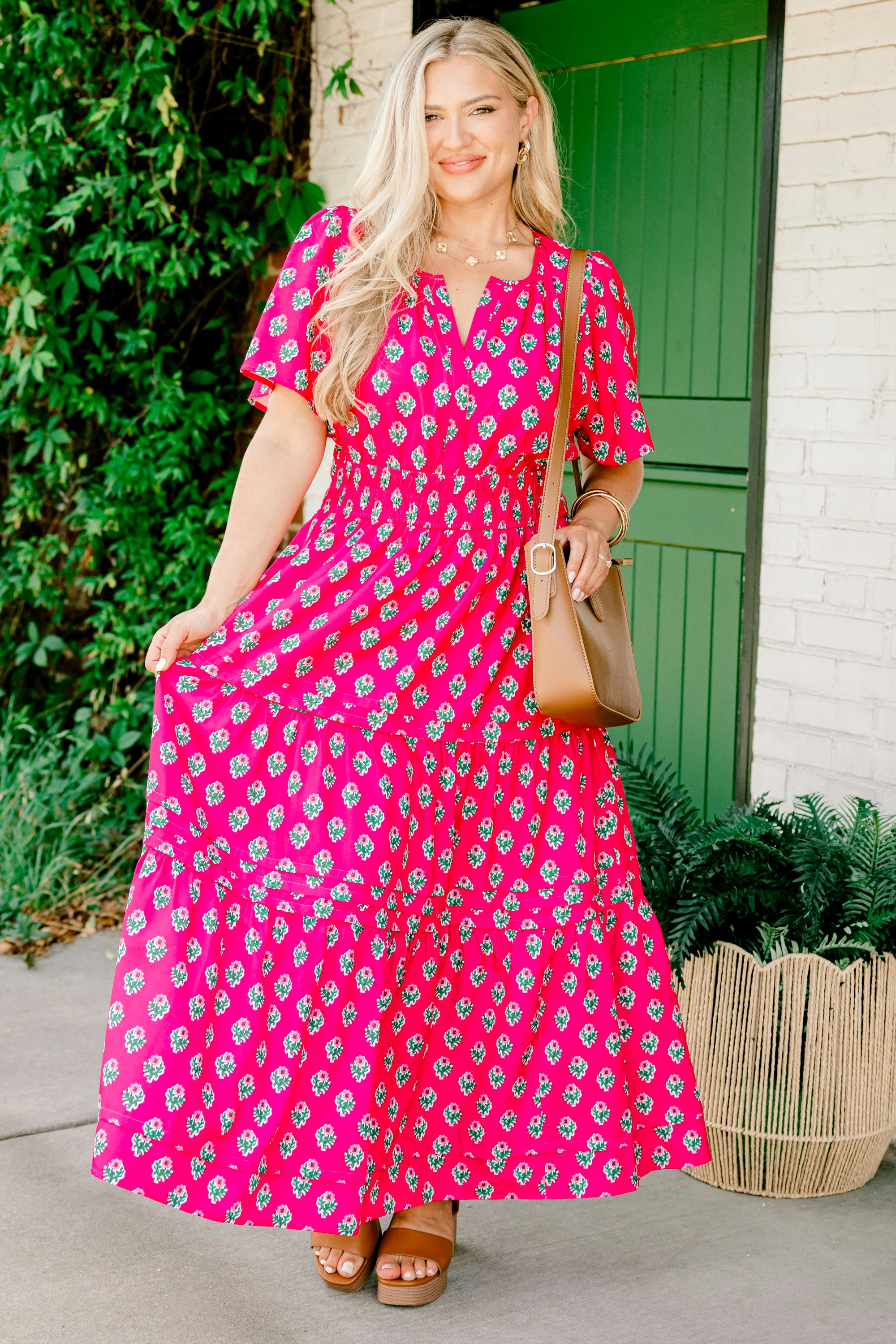 Wish Me Joy Dress, Fuchsia Mix - Giverhouse