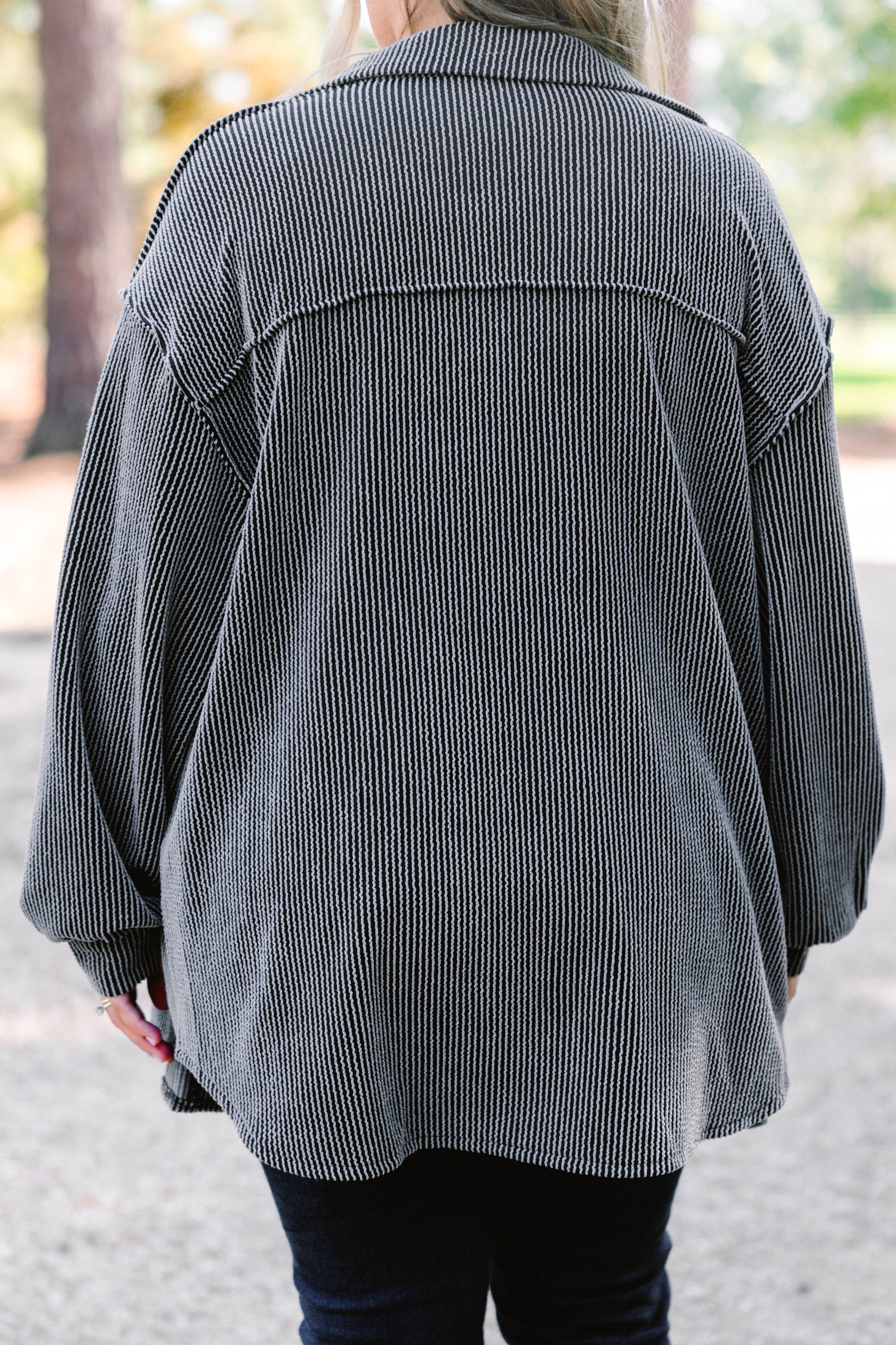 Same For Me Shacket, Charcoal - Giverhouse