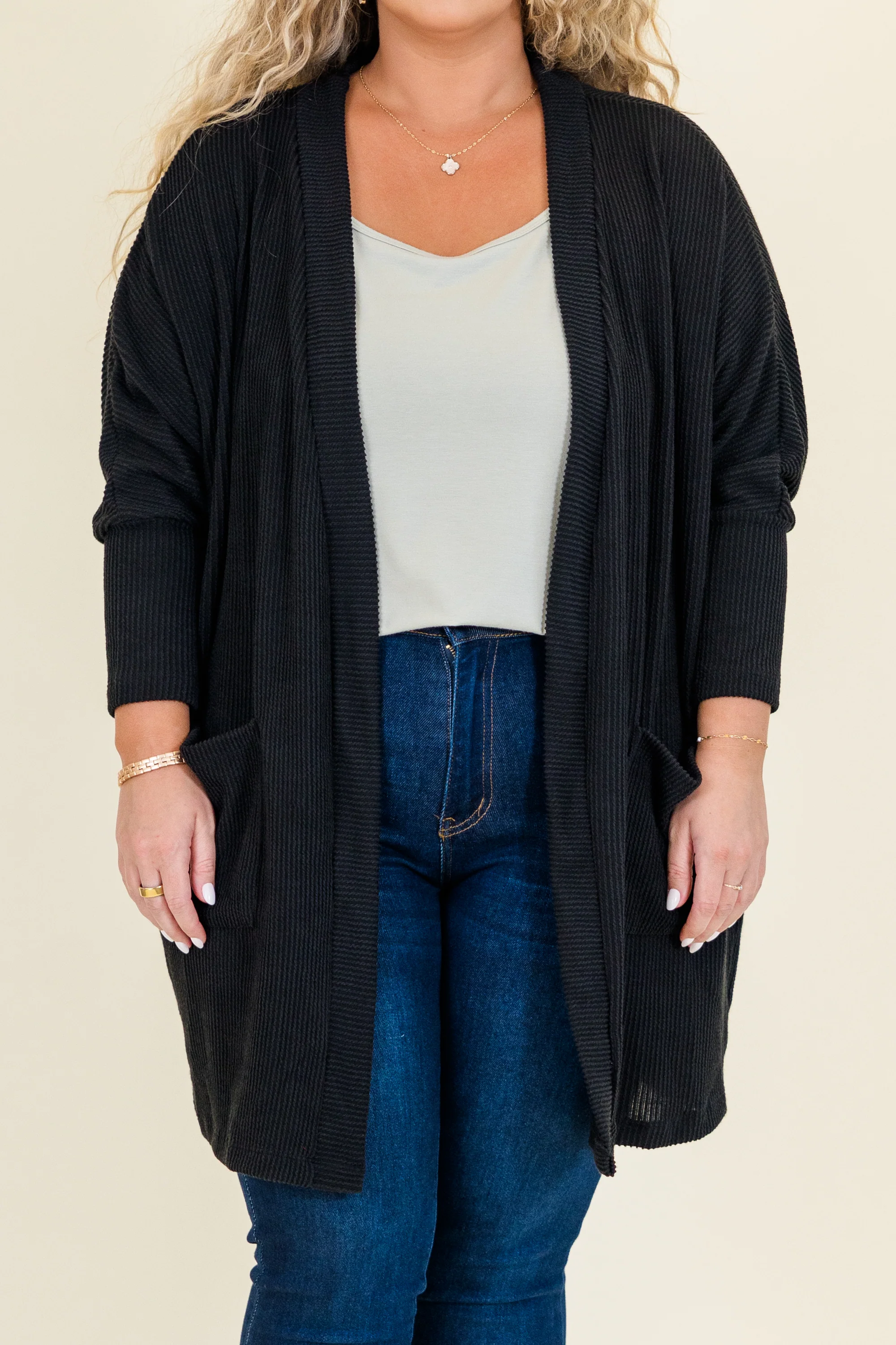 In My Cozy Era Cardigan, Black - Giverhouse