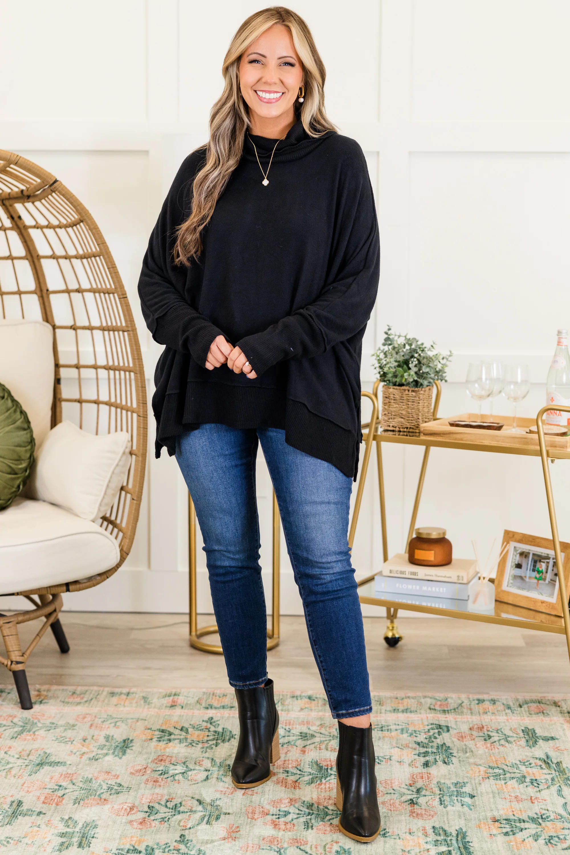 Working Late Top, Black - Giverhouse