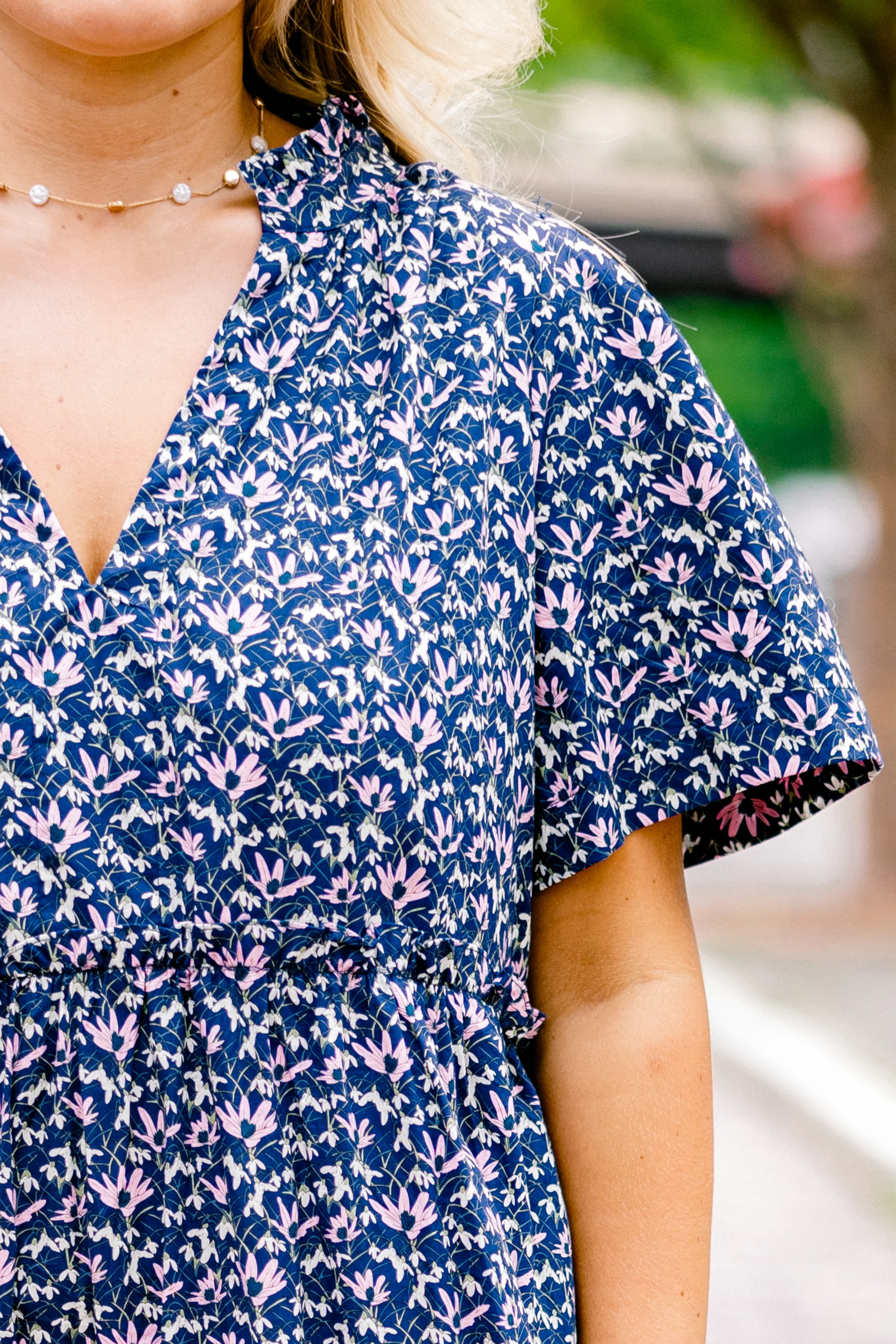 Straight Shot Dress, Navy Floral - Giverhouse